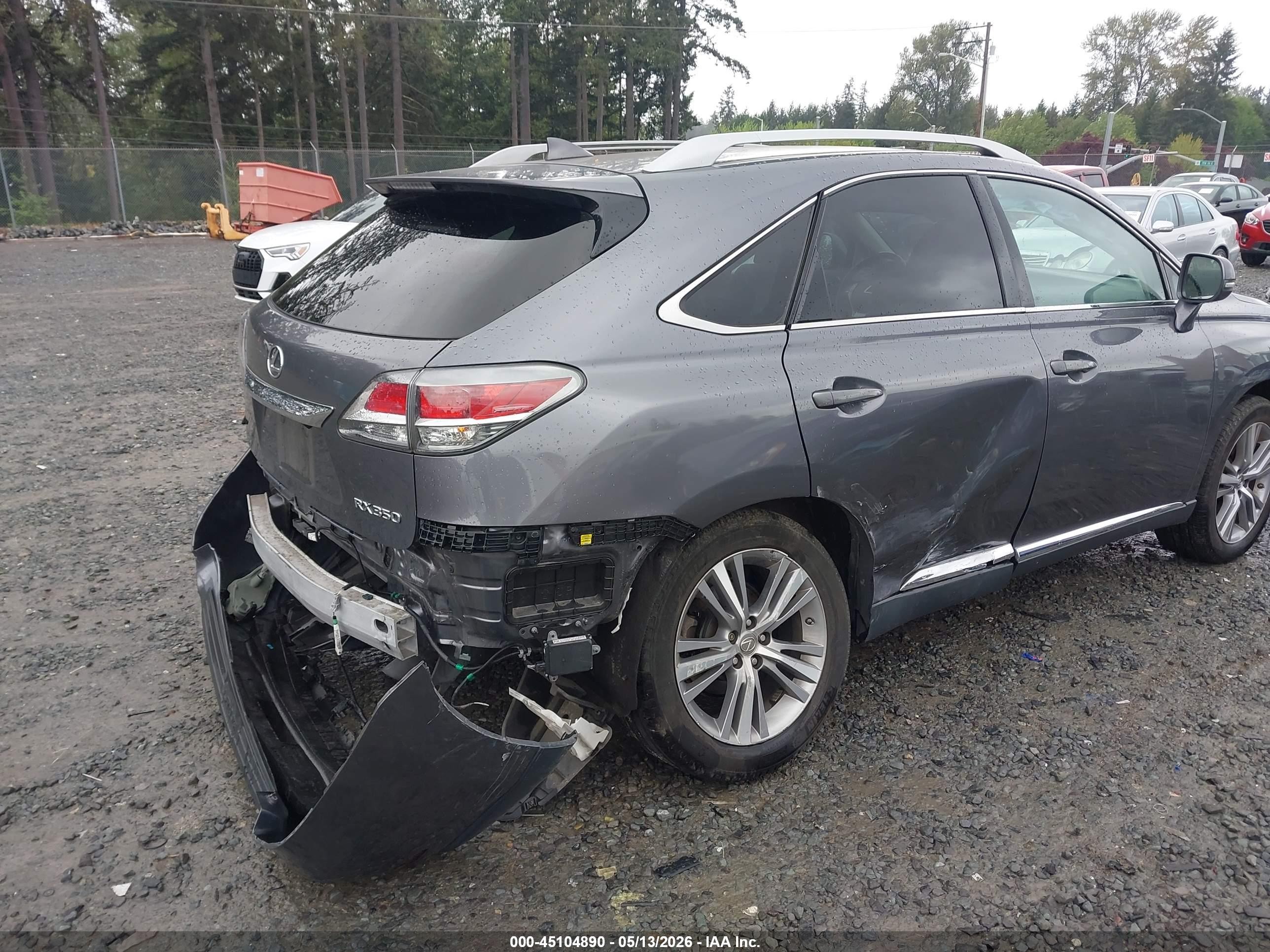 2015 Lexus Rx 350   Gray vin: 2T2BK1BA3FC318607