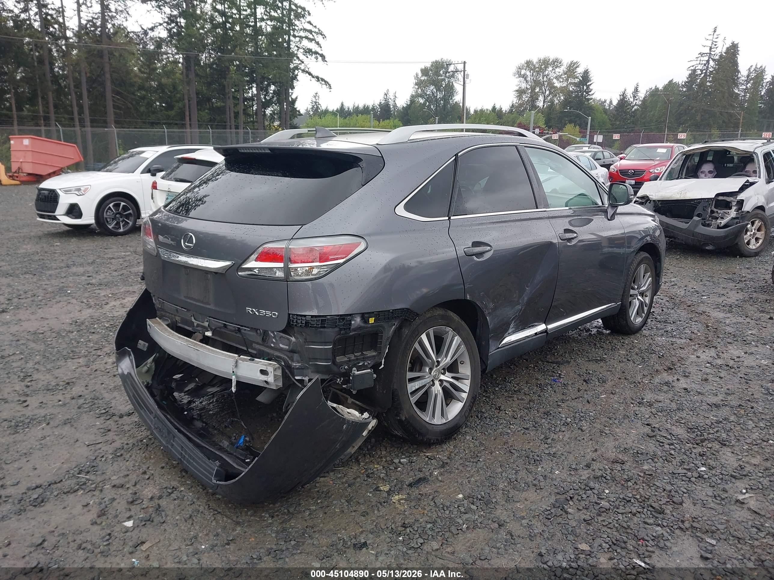 2015 Lexus Rx 350   Gray vin: 2T2BK1BA3FC318607