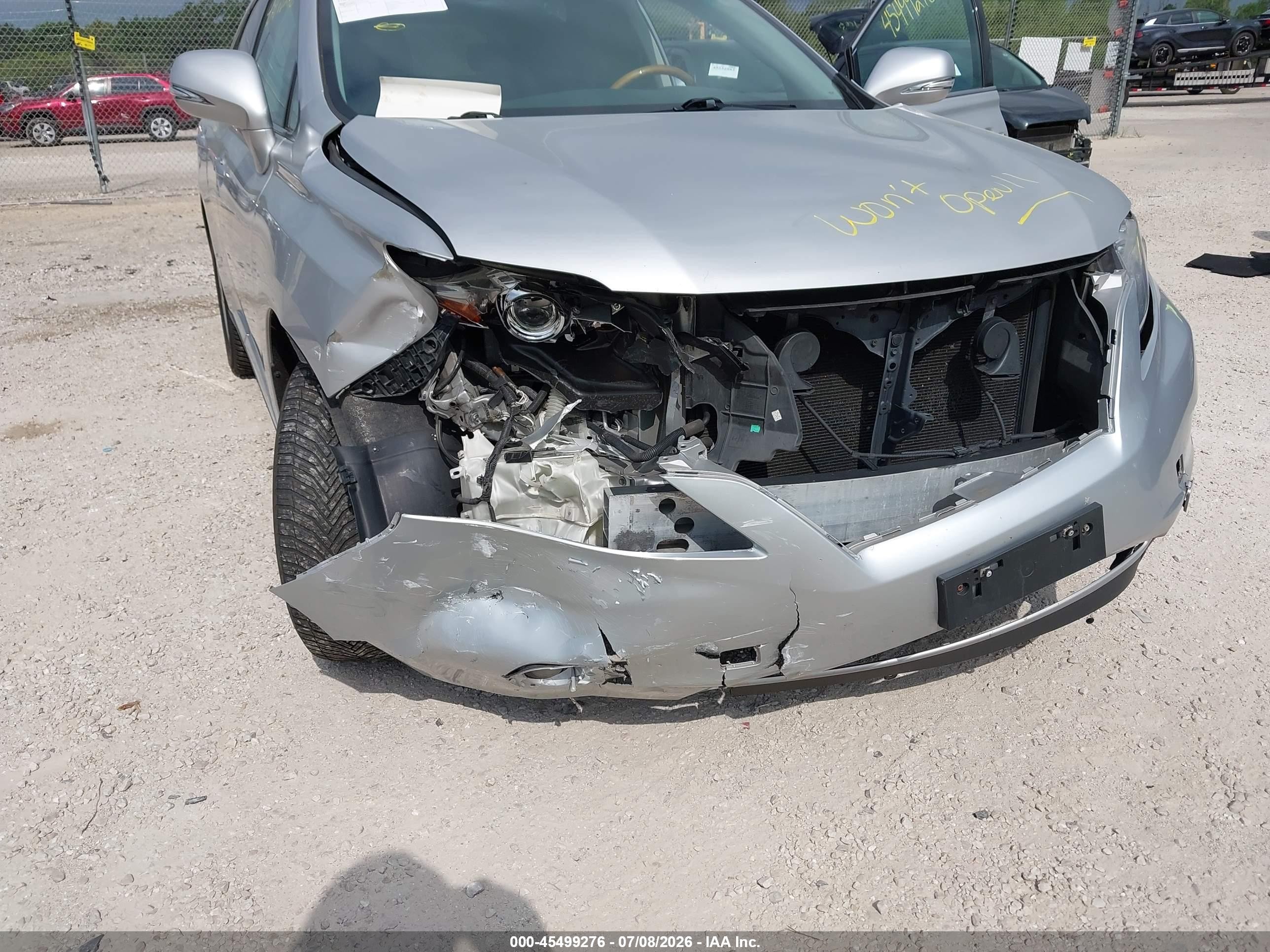2010 Lexus Rx 350   Silver vin: 2T2BK1BA4AC013478