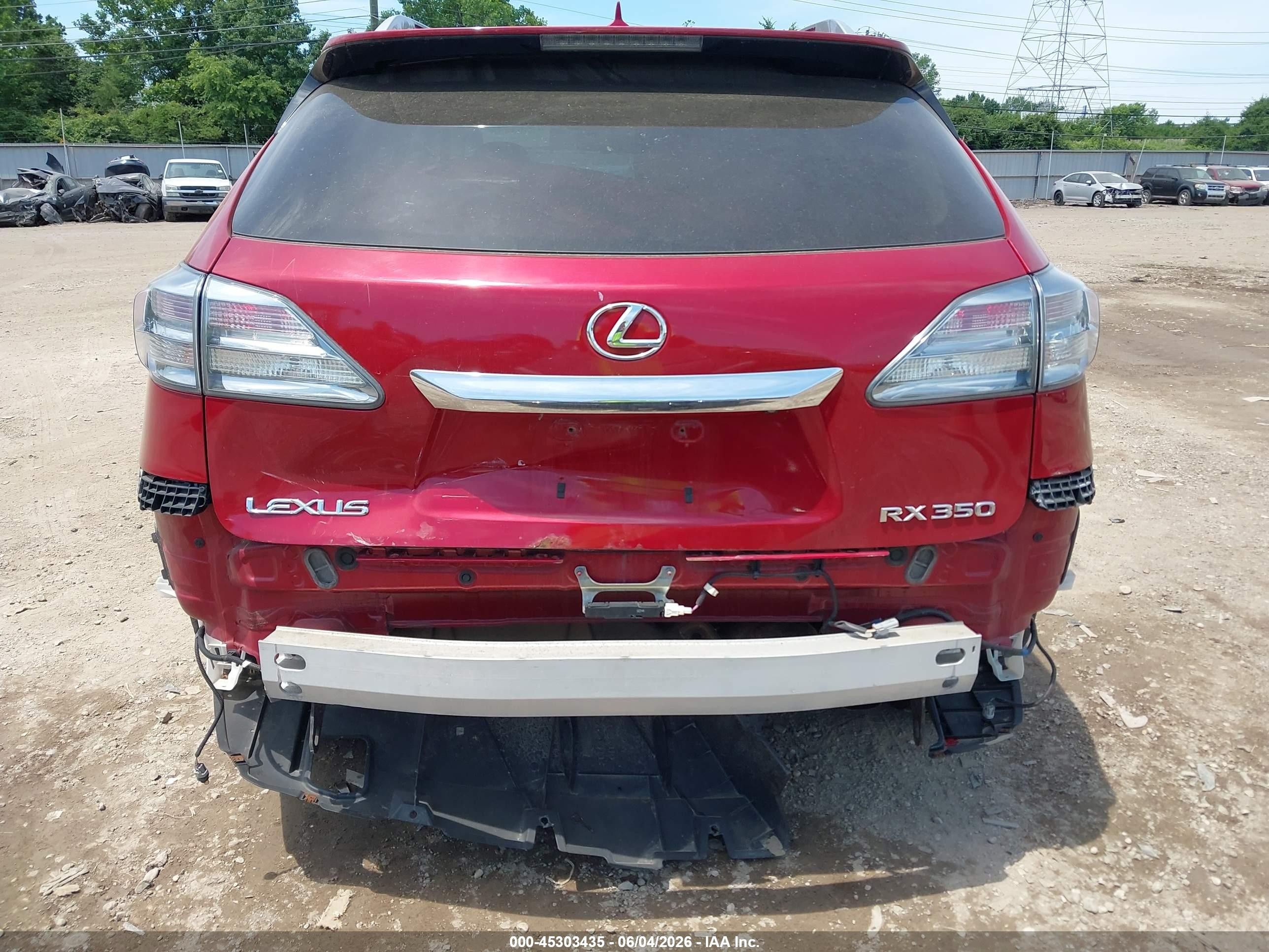 2010 Lexus Rx 350   Red vin: 2T2BK1BA4AC032662