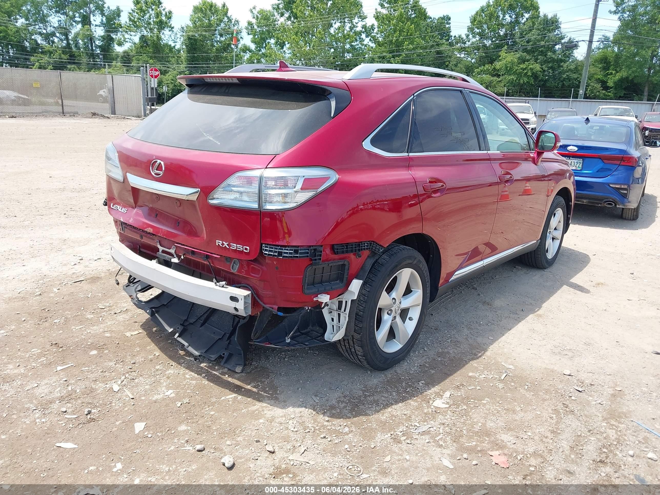 2010 Lexus Rx 350   Red vin: 2T2BK1BA4AC032662