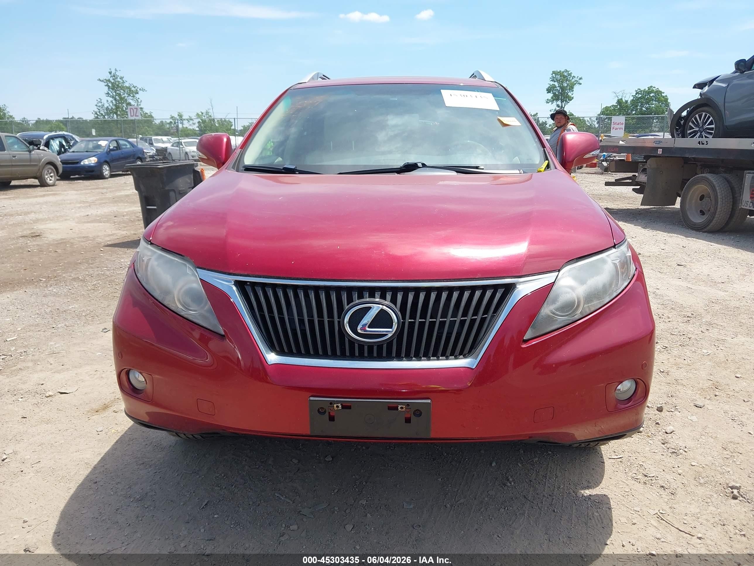 2010 Lexus Rx 350   Red vin: 2T2BK1BA4AC032662