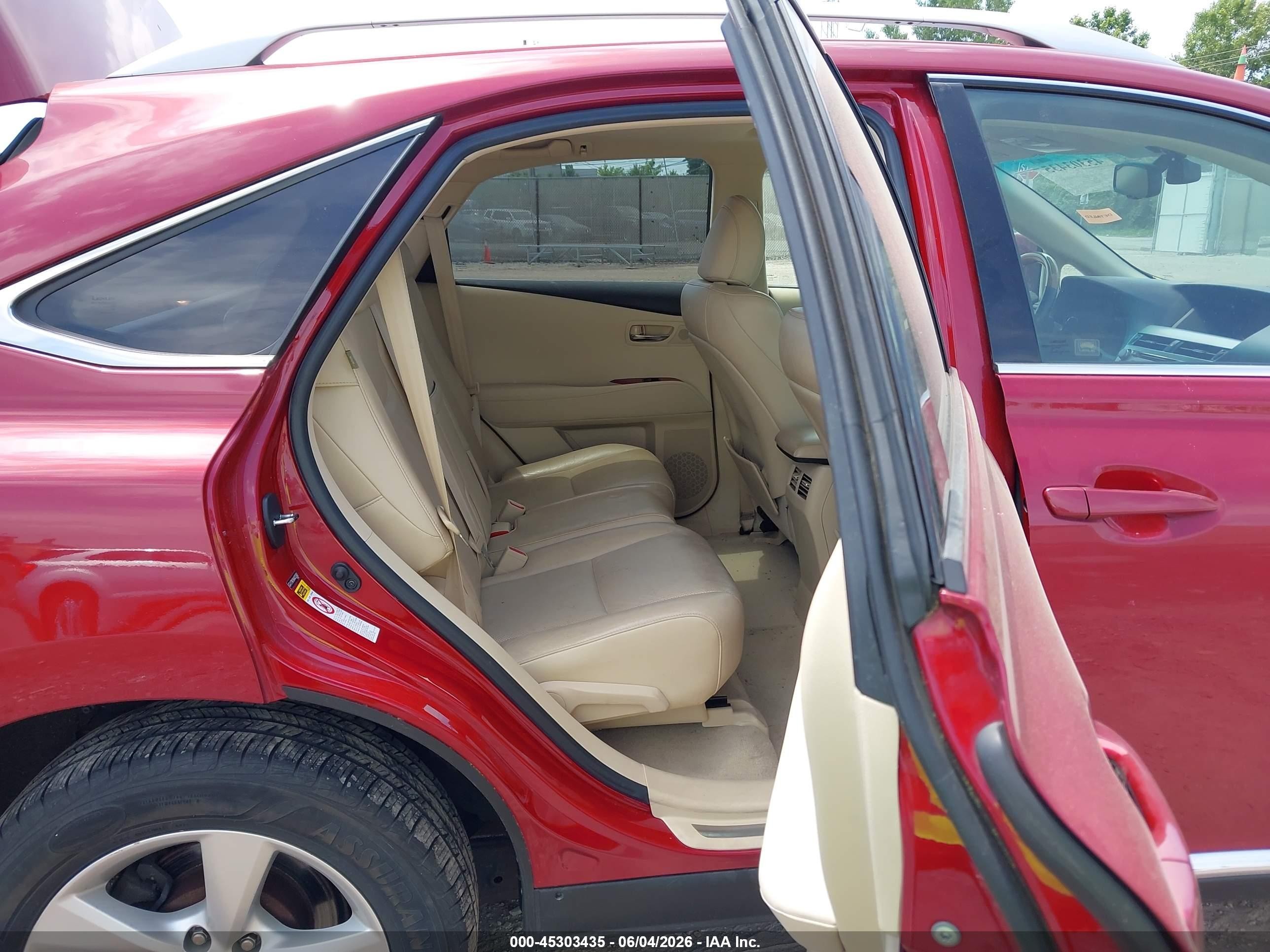 2010 Lexus Rx 350   Red vin: 2T2BK1BA4AC032662