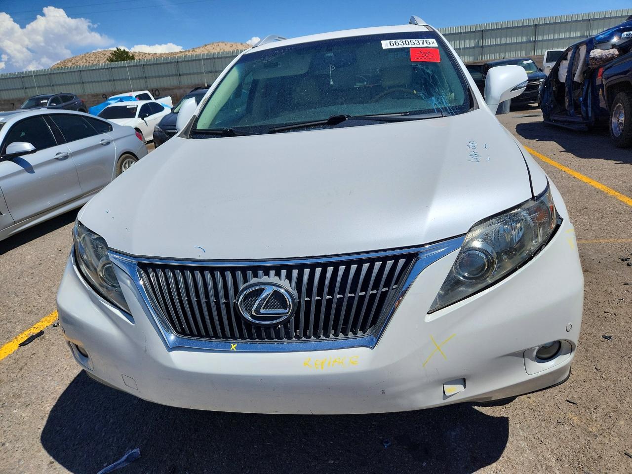 2010 Lexus Rx 350 White vin: 2T2BK1BA4AC051874