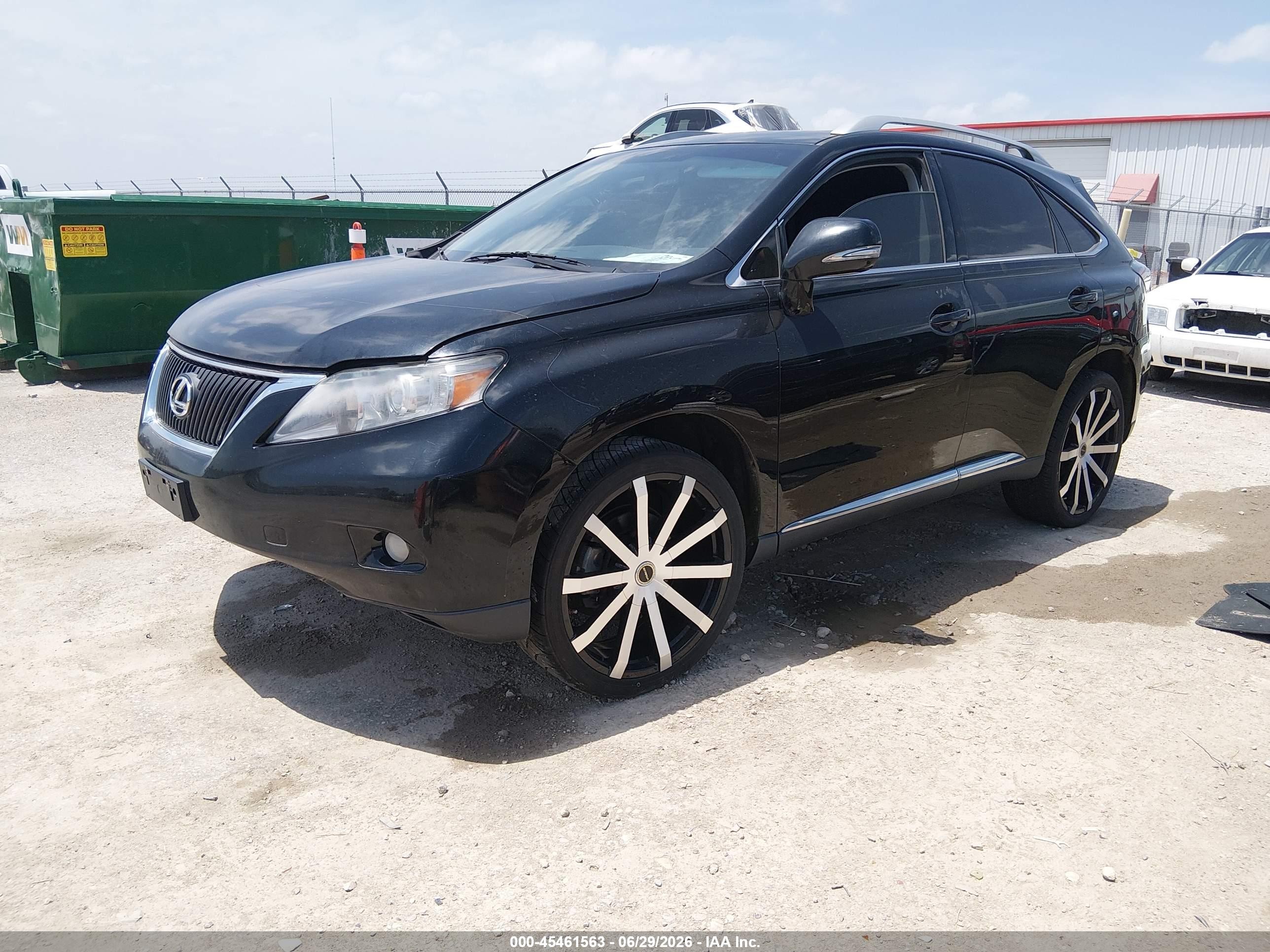 2010 Lexus Rx 350   Черный vin: 2T2BK1BA4AC057545