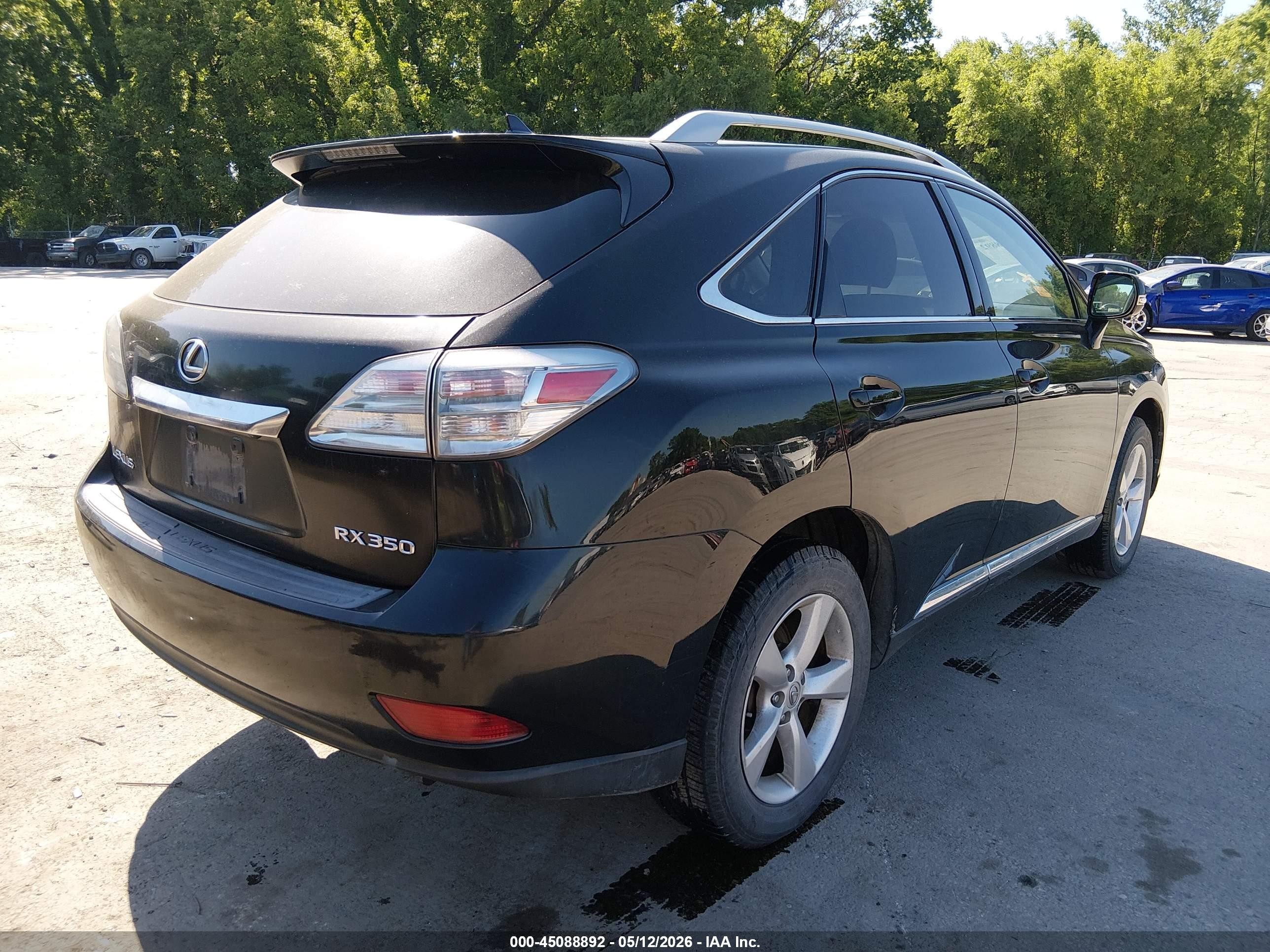 2010 Lexus Rx 350   Black vin: 2T2BK1BA4AC058372
