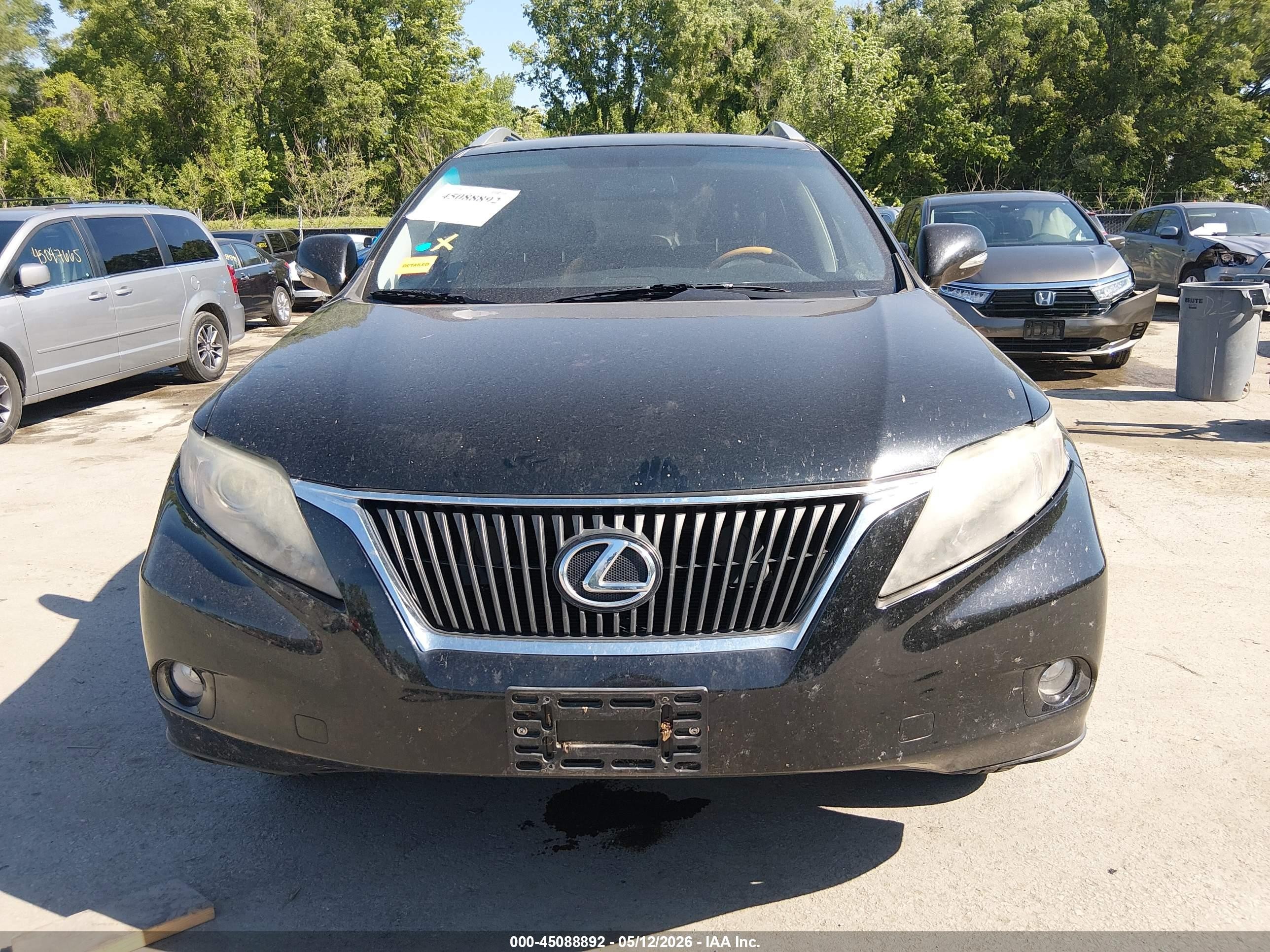 2010 Lexus Rx 350   Black vin: 2T2BK1BA4AC058372