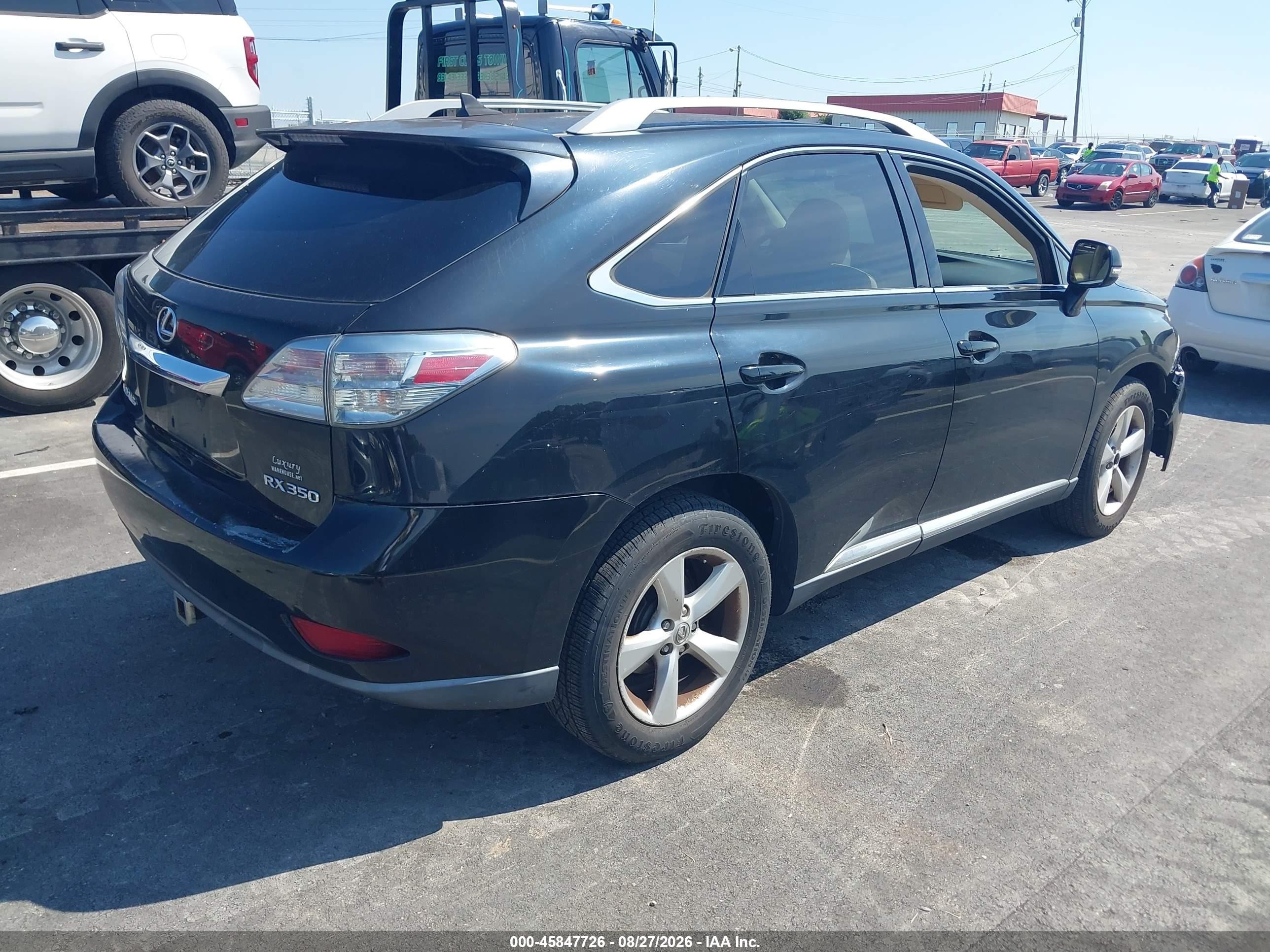 2010 Lexus Rx 350   Черный vin: 2T2BK1BA4AC059800