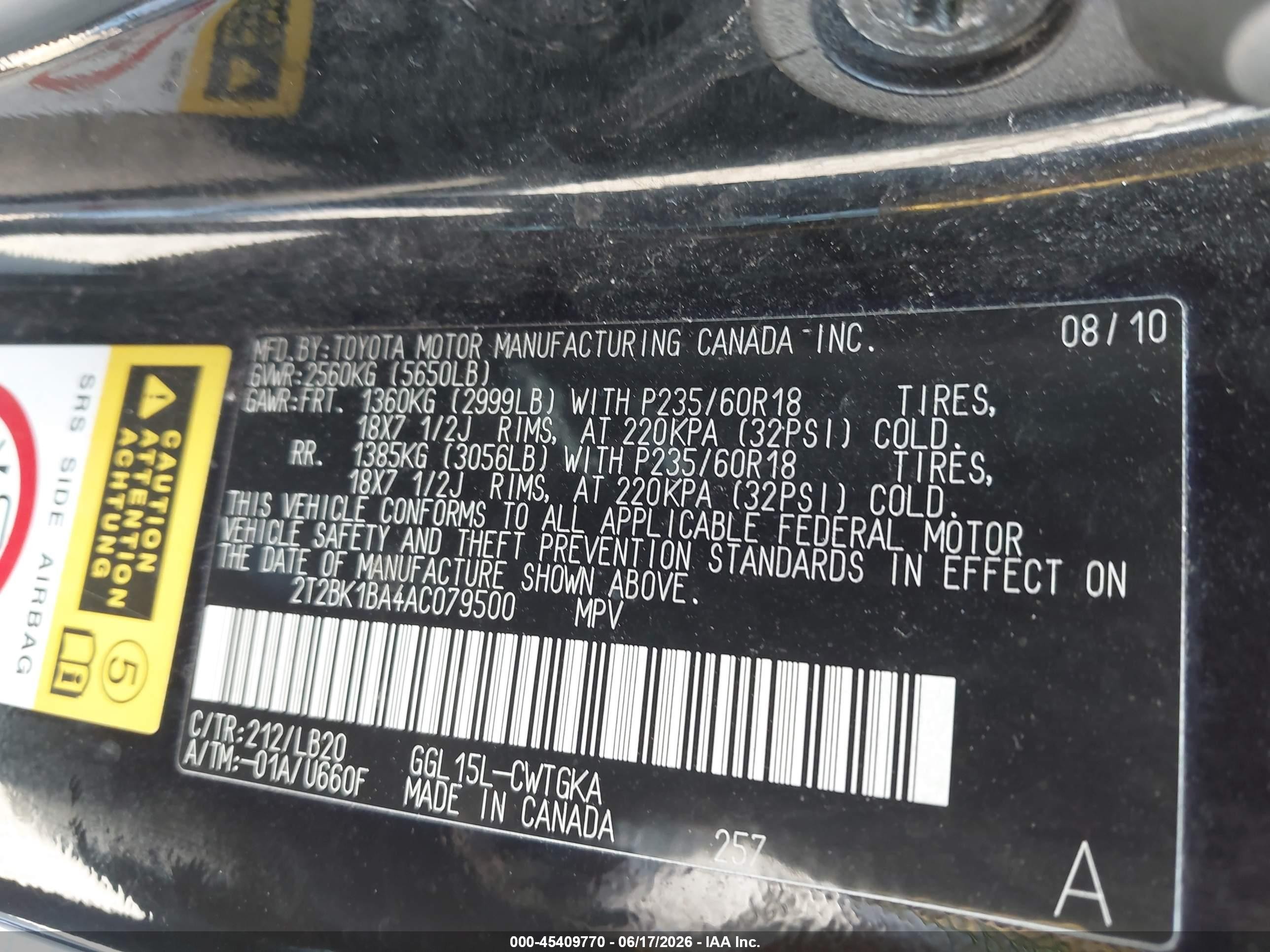 2010 Lexus Rx 350 Black vin: 2T2BK1BA4AC079500