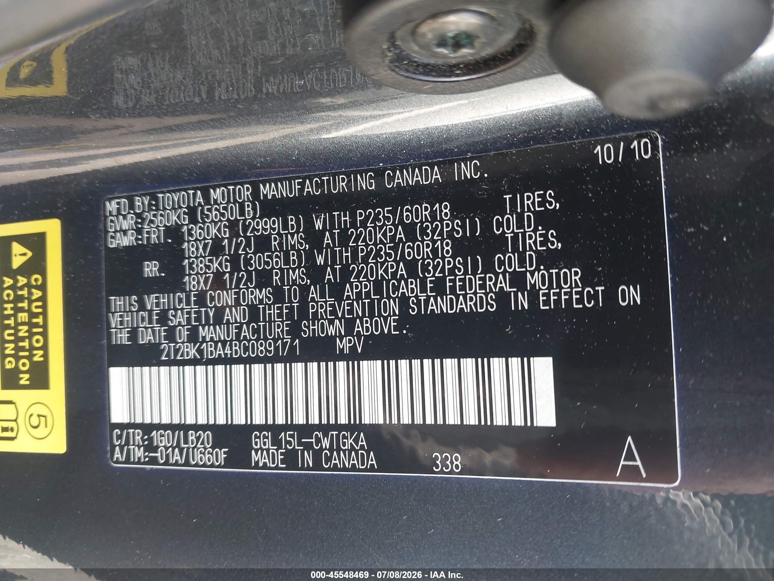 2011 Lexus Rx 350   Black vin: 2T2BK1BA4BC089171
