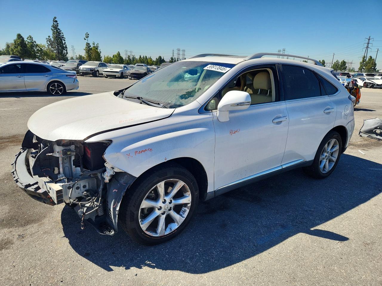 2011 Lexus Rx 350 White vin: 2T2BK1BA4BC104834