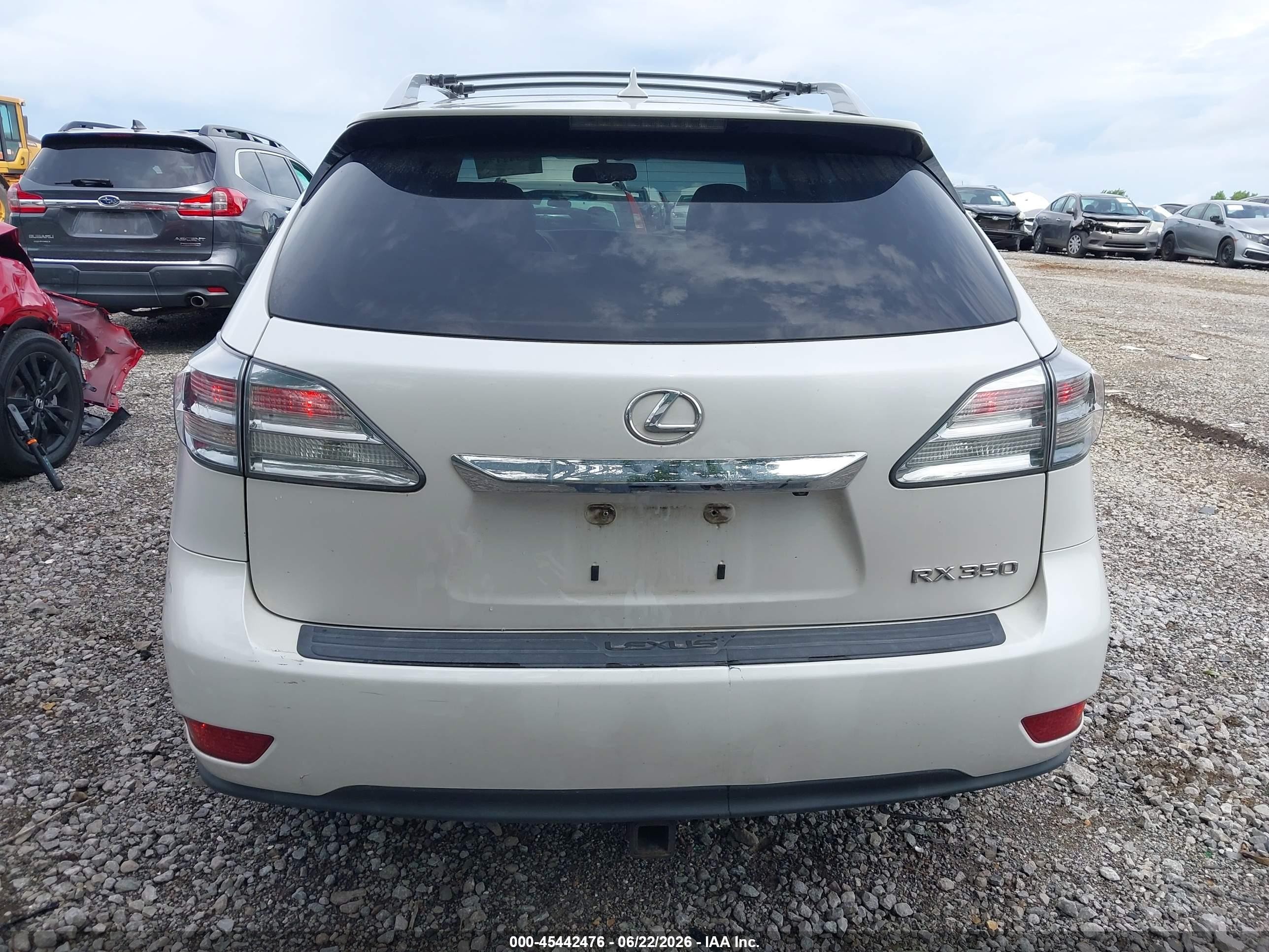 2012 Lexus Rx 350 White vin: 2T2BK1BA4CC137981