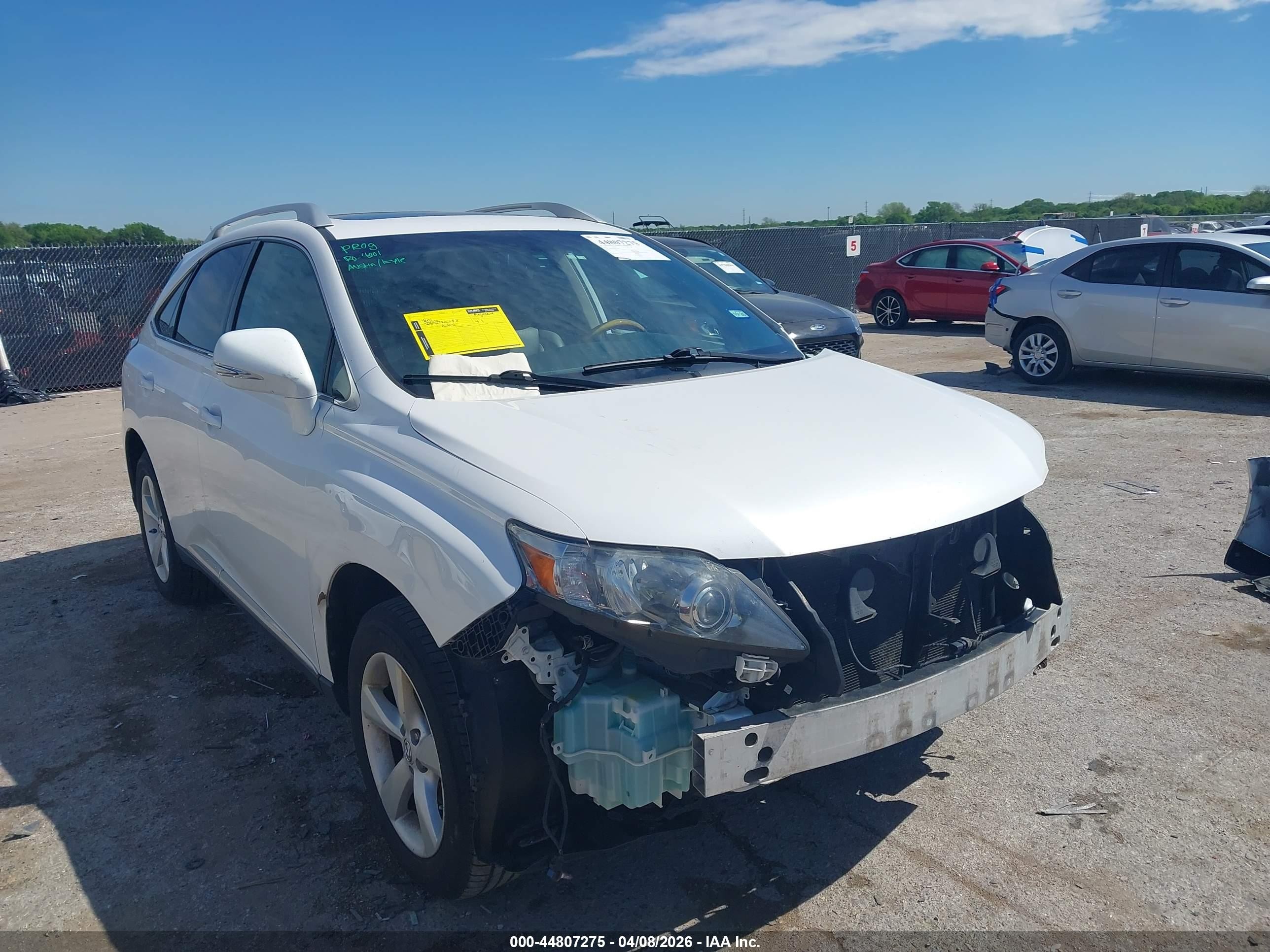 2012 Lexus Rx 350   White vin: 2T2BK1BA4CC138967