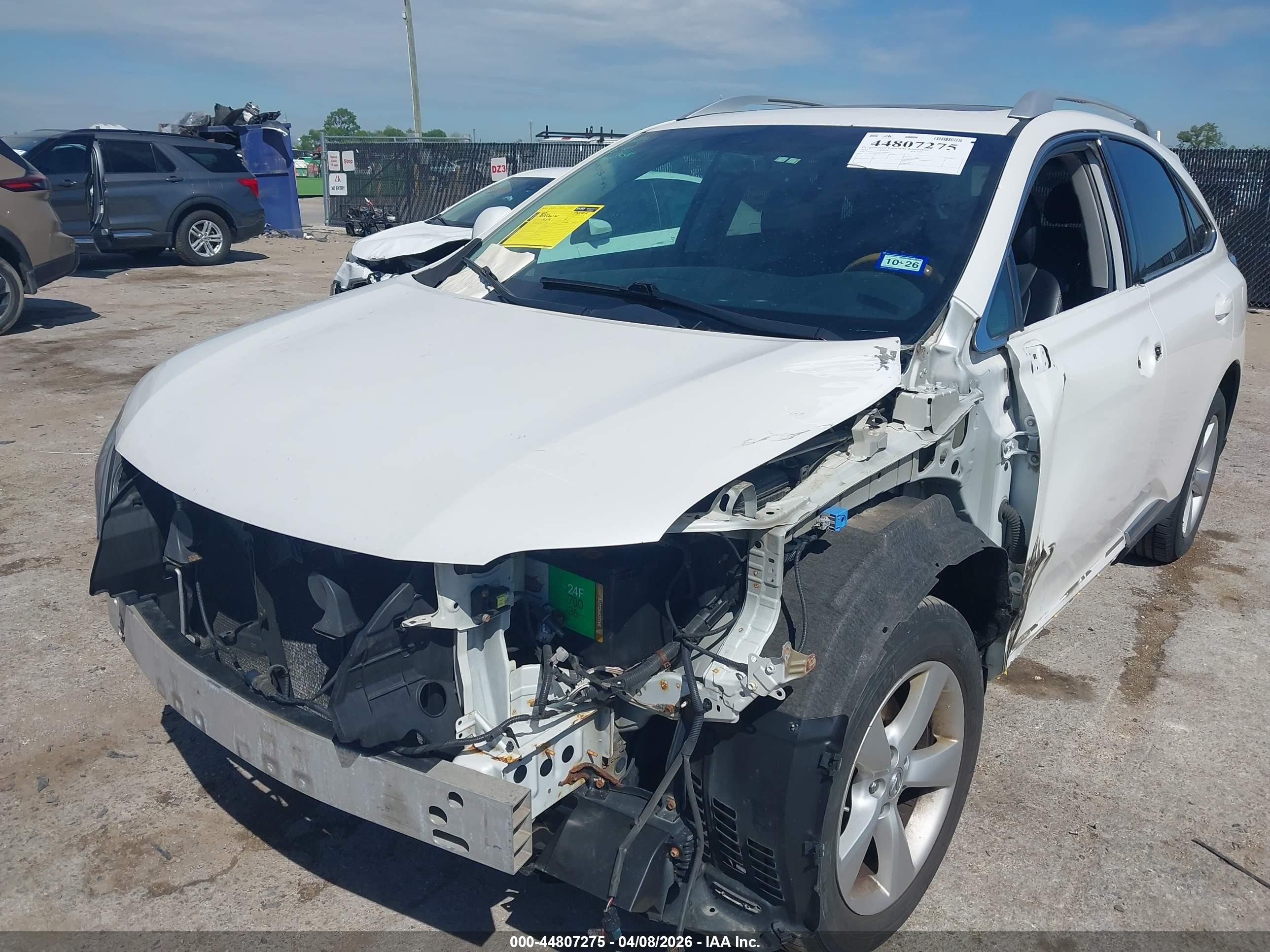 2012 Lexus Rx 350   White vin: 2T2BK1BA4CC138967