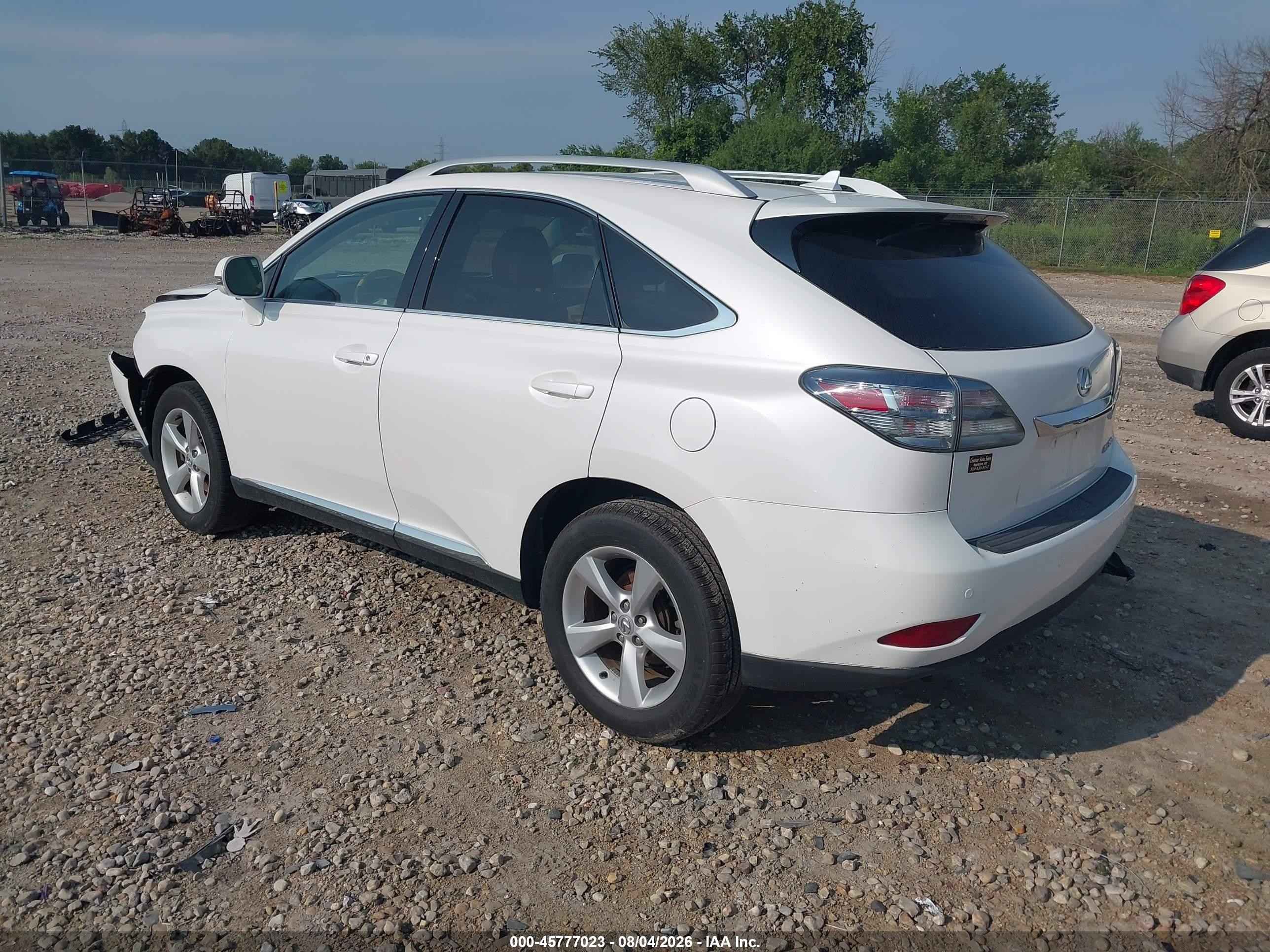 2012 Lexus Rx 350   White vin: 2T2BK1BA4CC141982