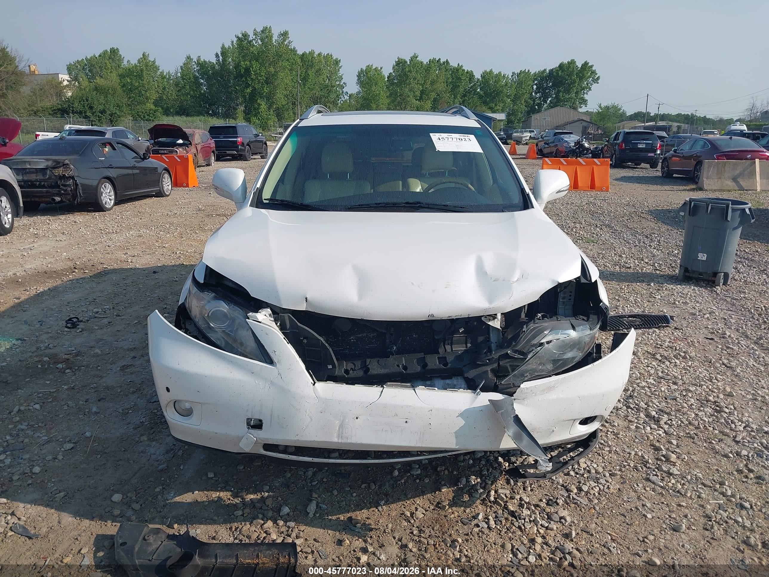2012 Lexus Rx 350   White vin: 2T2BK1BA4CC141982