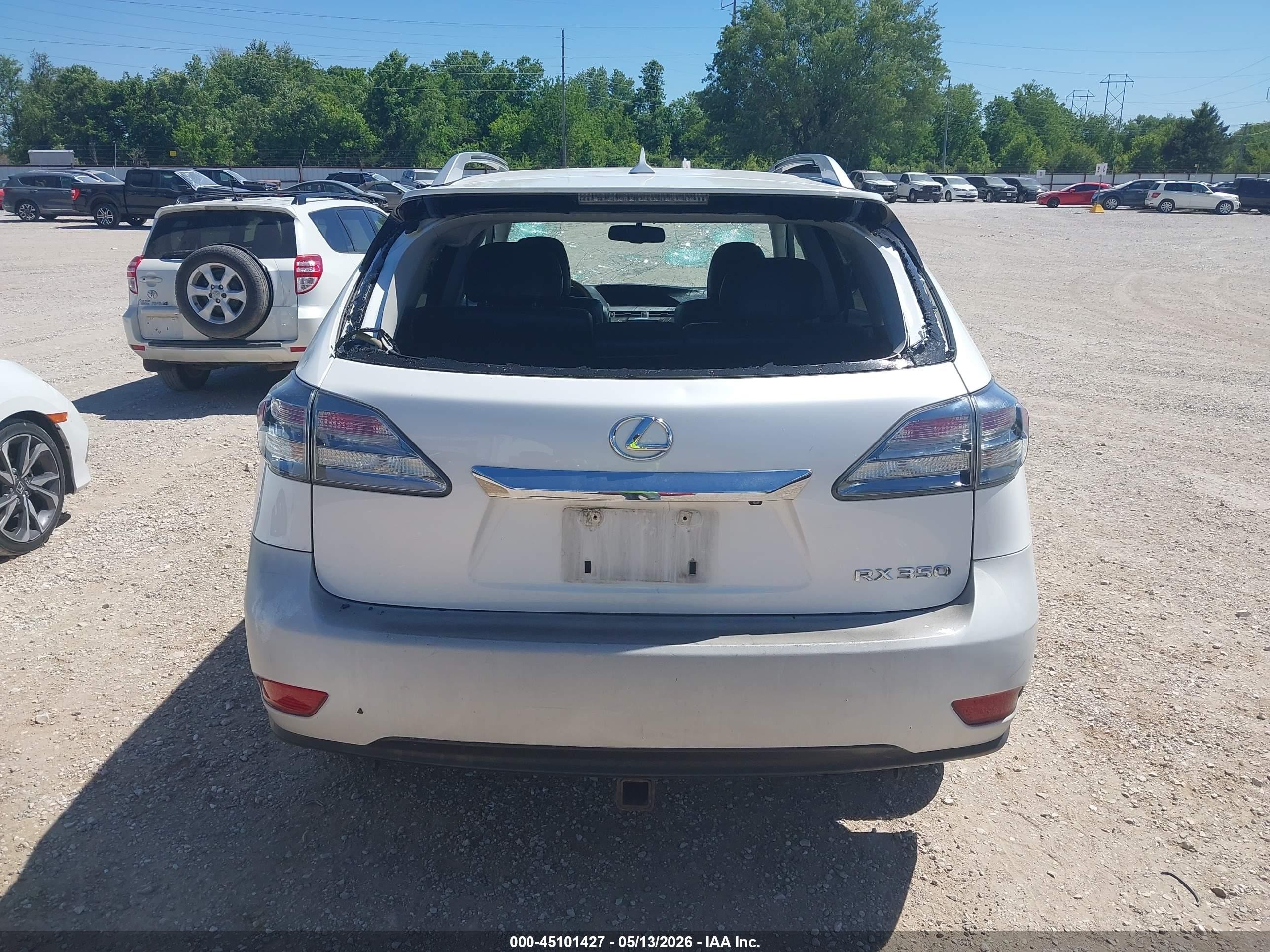 2012 Lexus Rx 350 White vin: 2T2BK1BA4CC143859