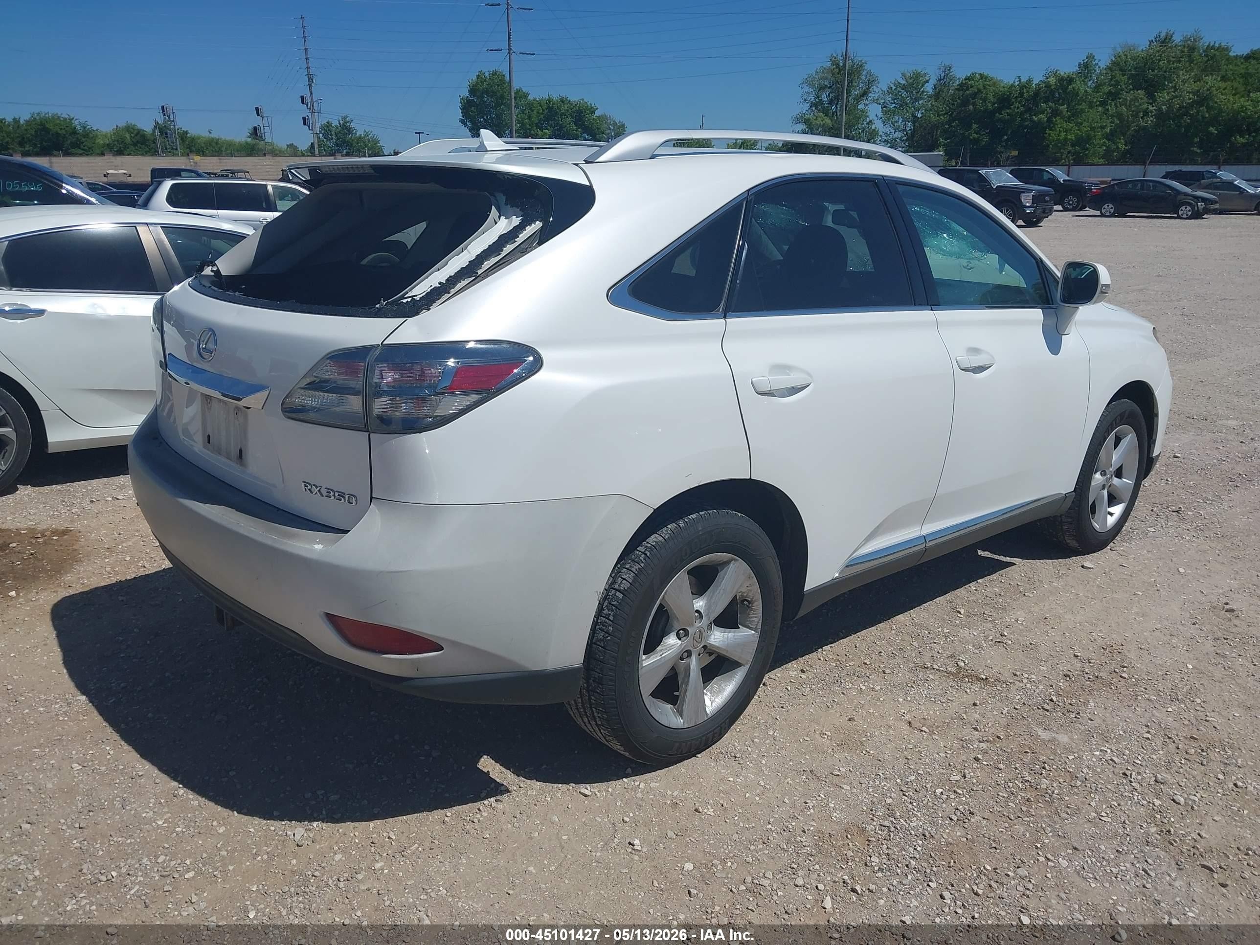 2012 Lexus Rx 350 White vin: 2T2BK1BA4CC143859