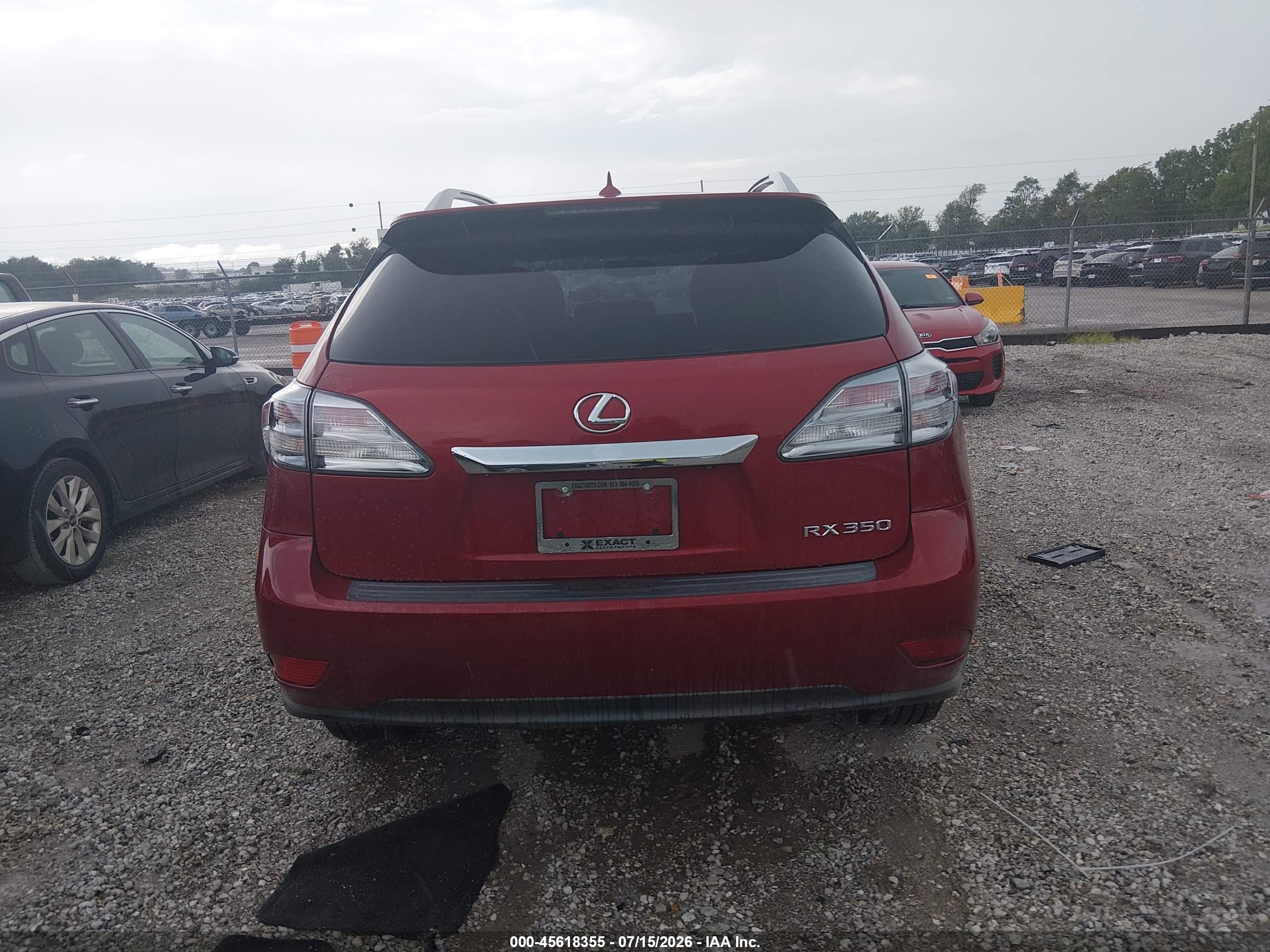 2012 Lexus Rx 350 Maroon vin: 2T2BK1BA4CC147555