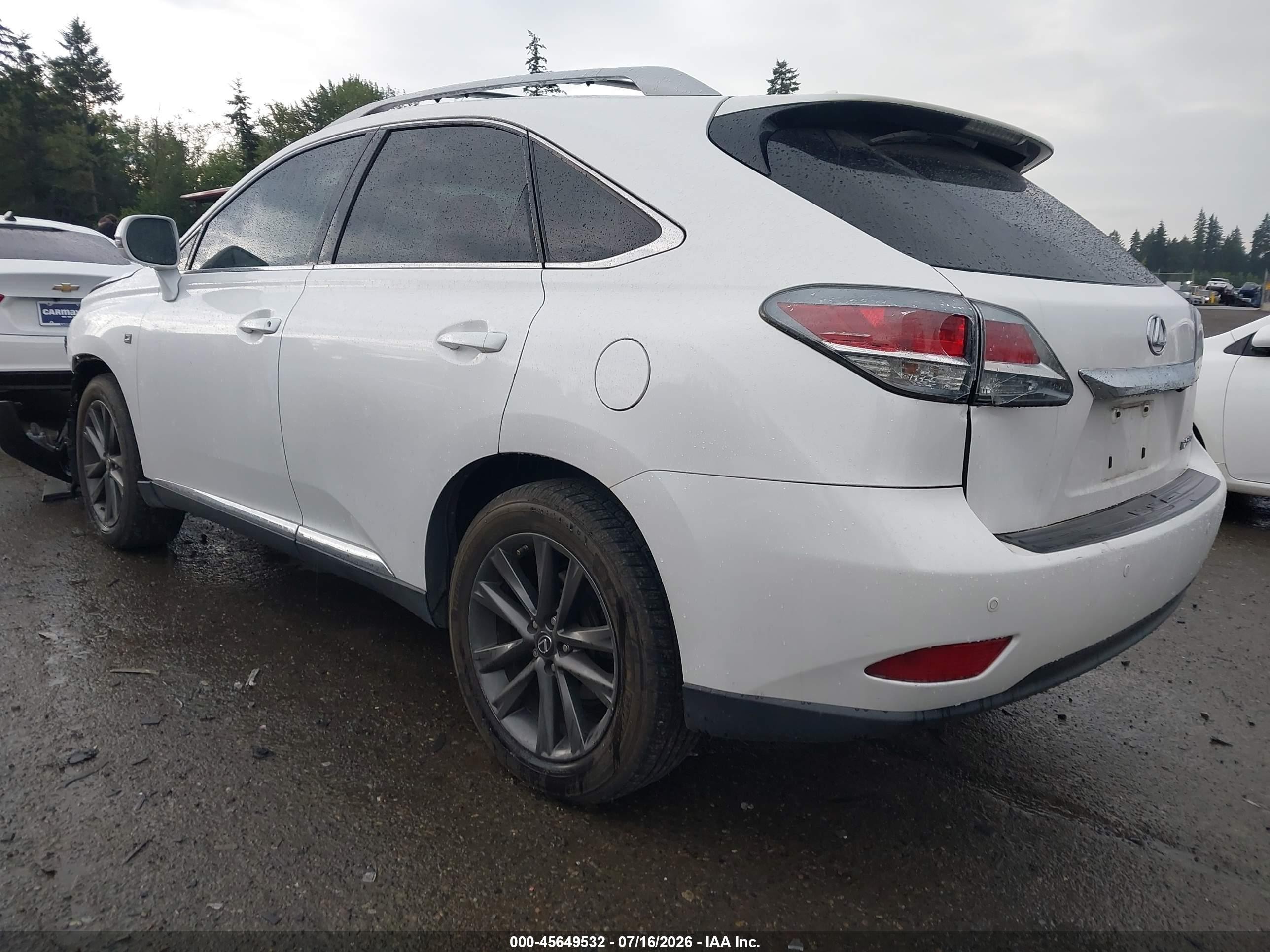 2013 Lexus Rx 350 F Sport White vin: 2T2BK1BA4DC182811
