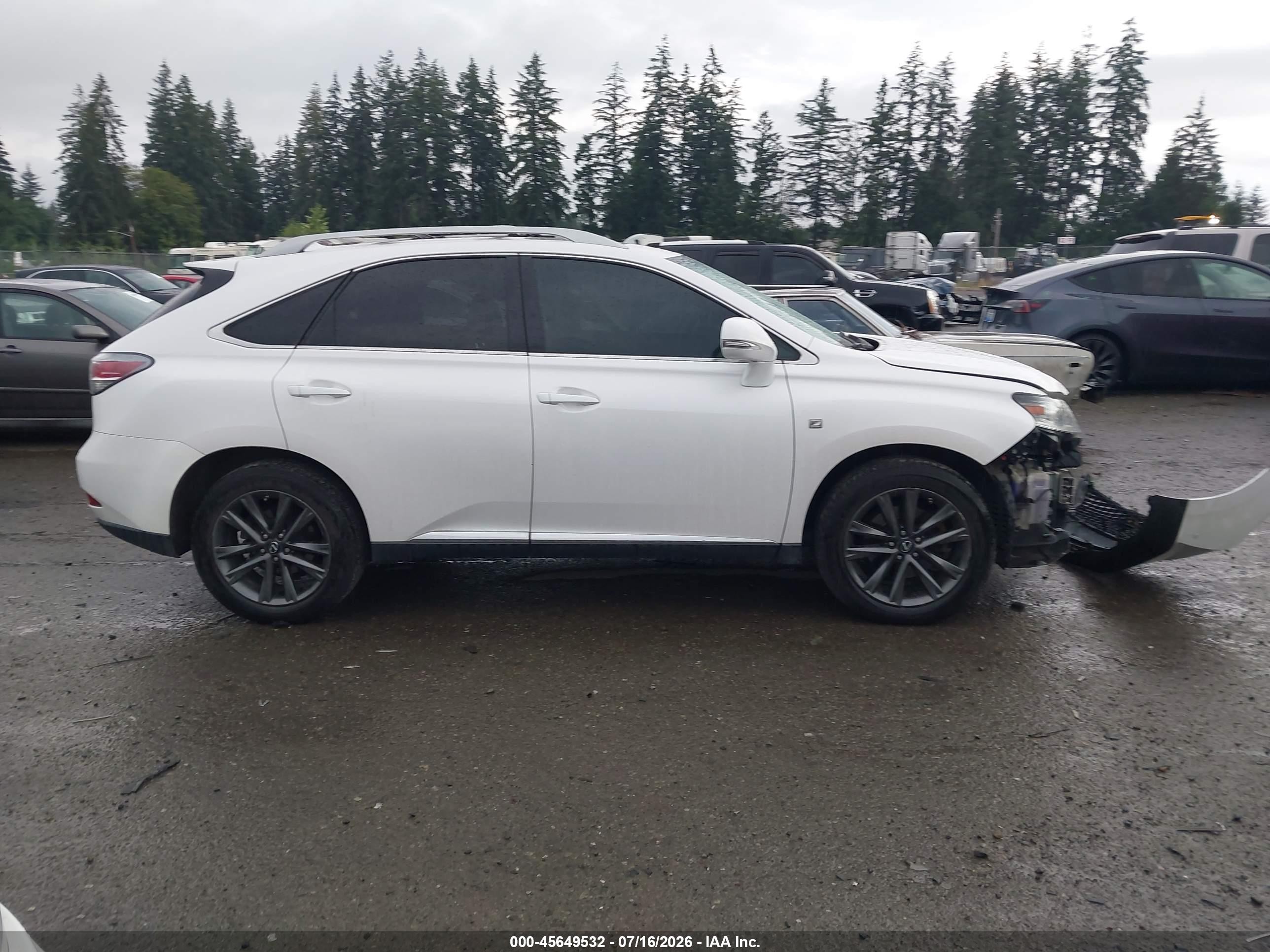 2013 Lexus Rx 350 F Sport White vin: 2T2BK1BA4DC182811