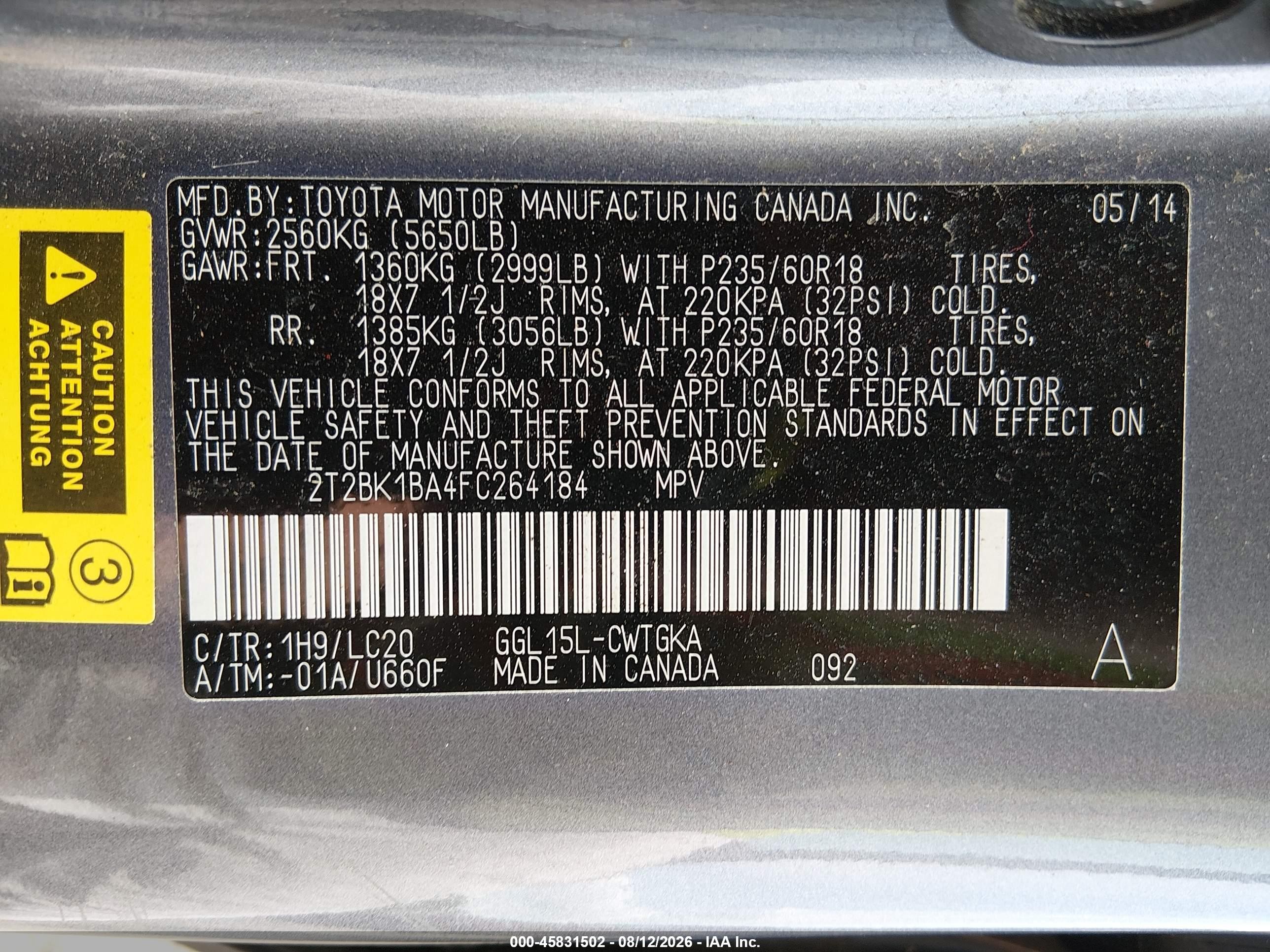 2015 Lexus Rx 350   Gray vin: 2T2BK1BA4FC264184