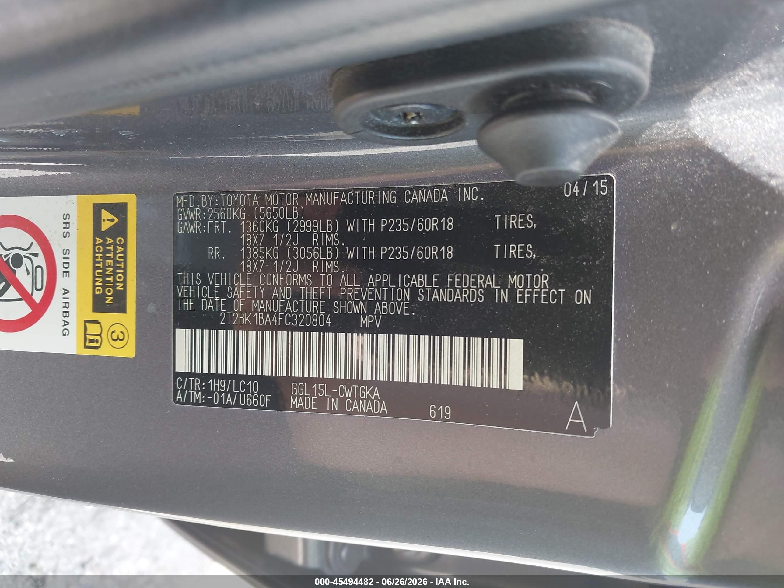 2015 Lexus Rx 350   Gray vin: 2T2BK1BA4FC320804