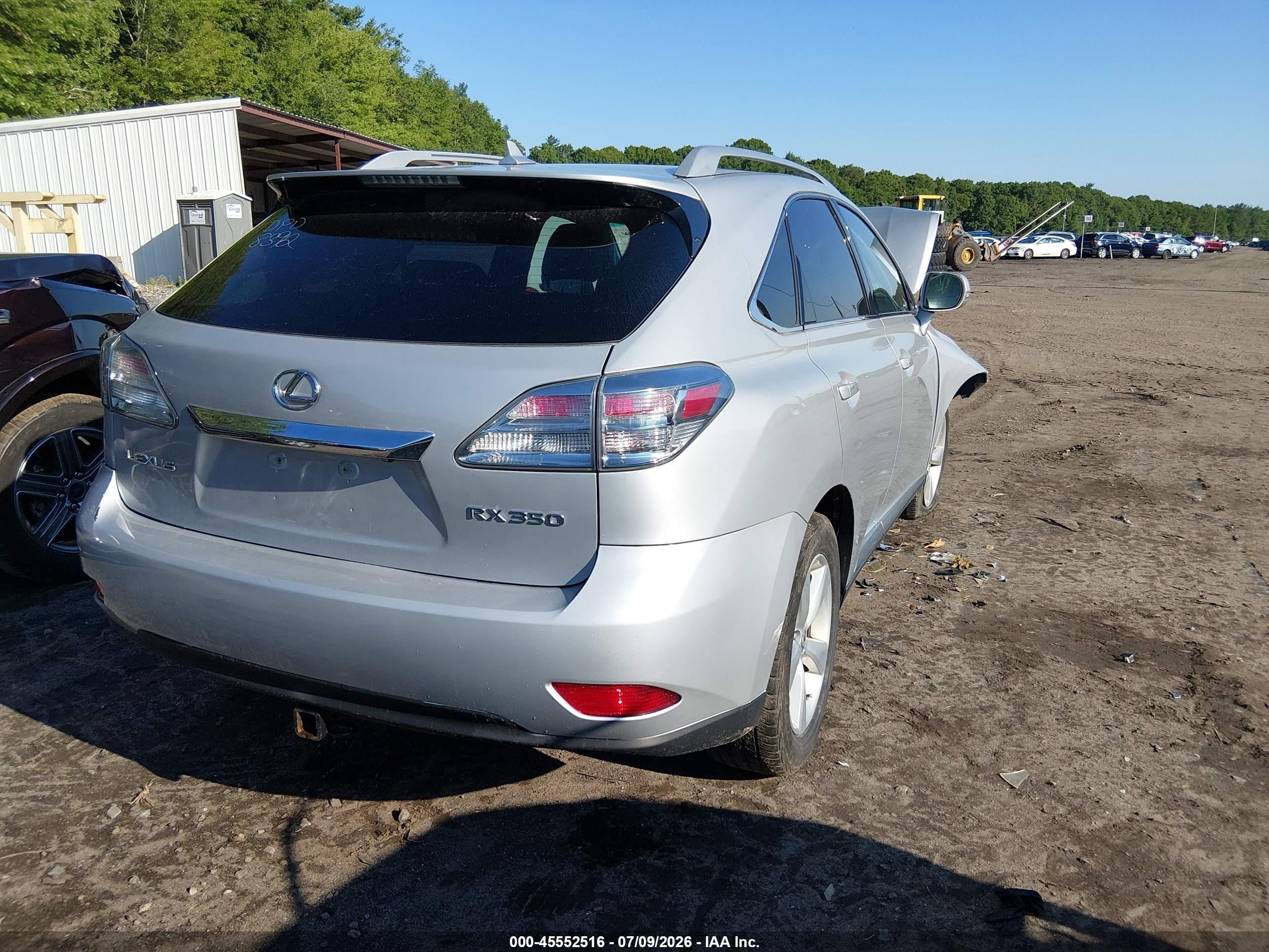2010 Lexus Rx 350   Silver vin: 2T2BK1BA5AC007804