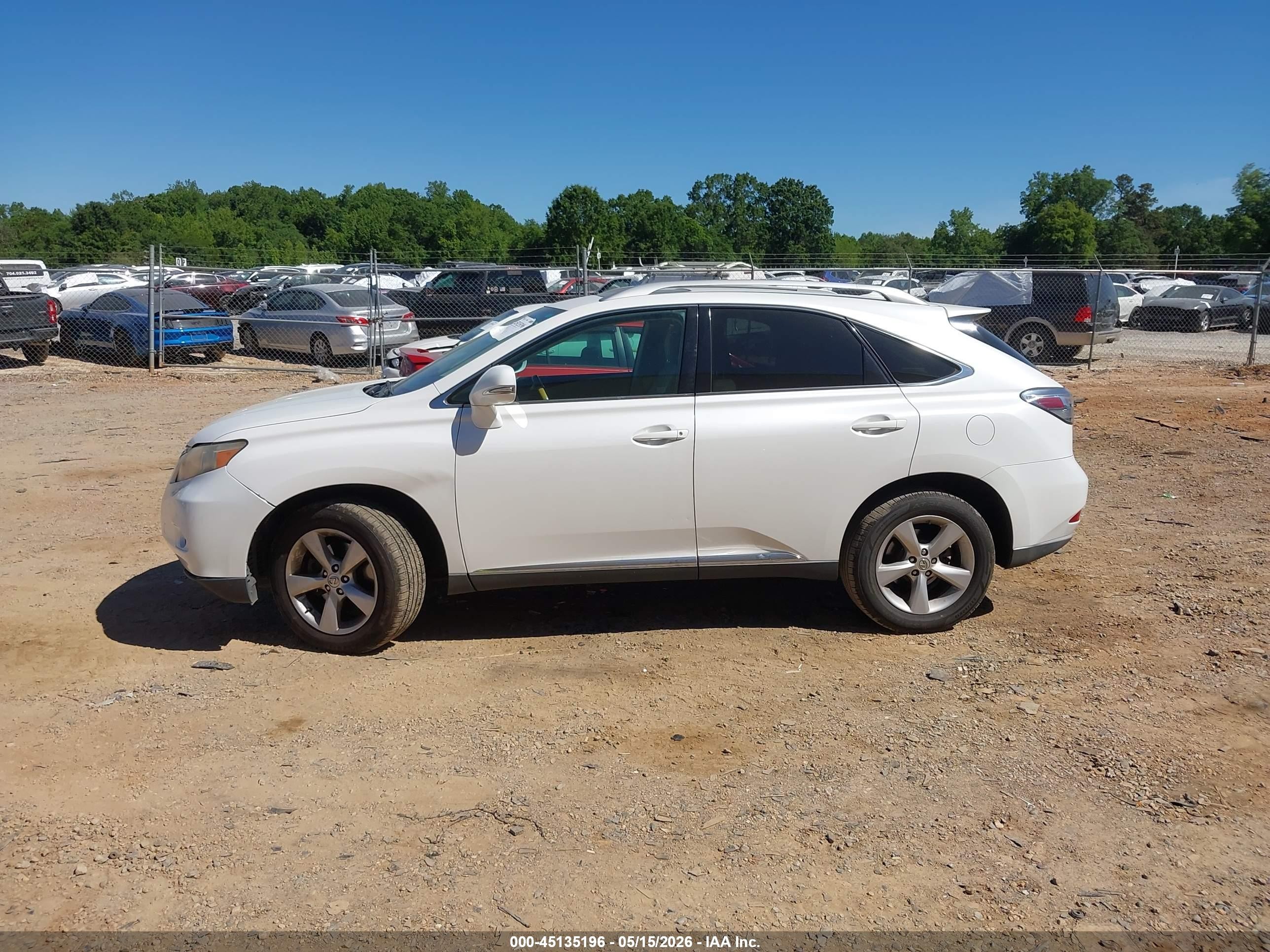 2010 Lexus Rx 350   White vin: 2T2BK1BA5AC010847
