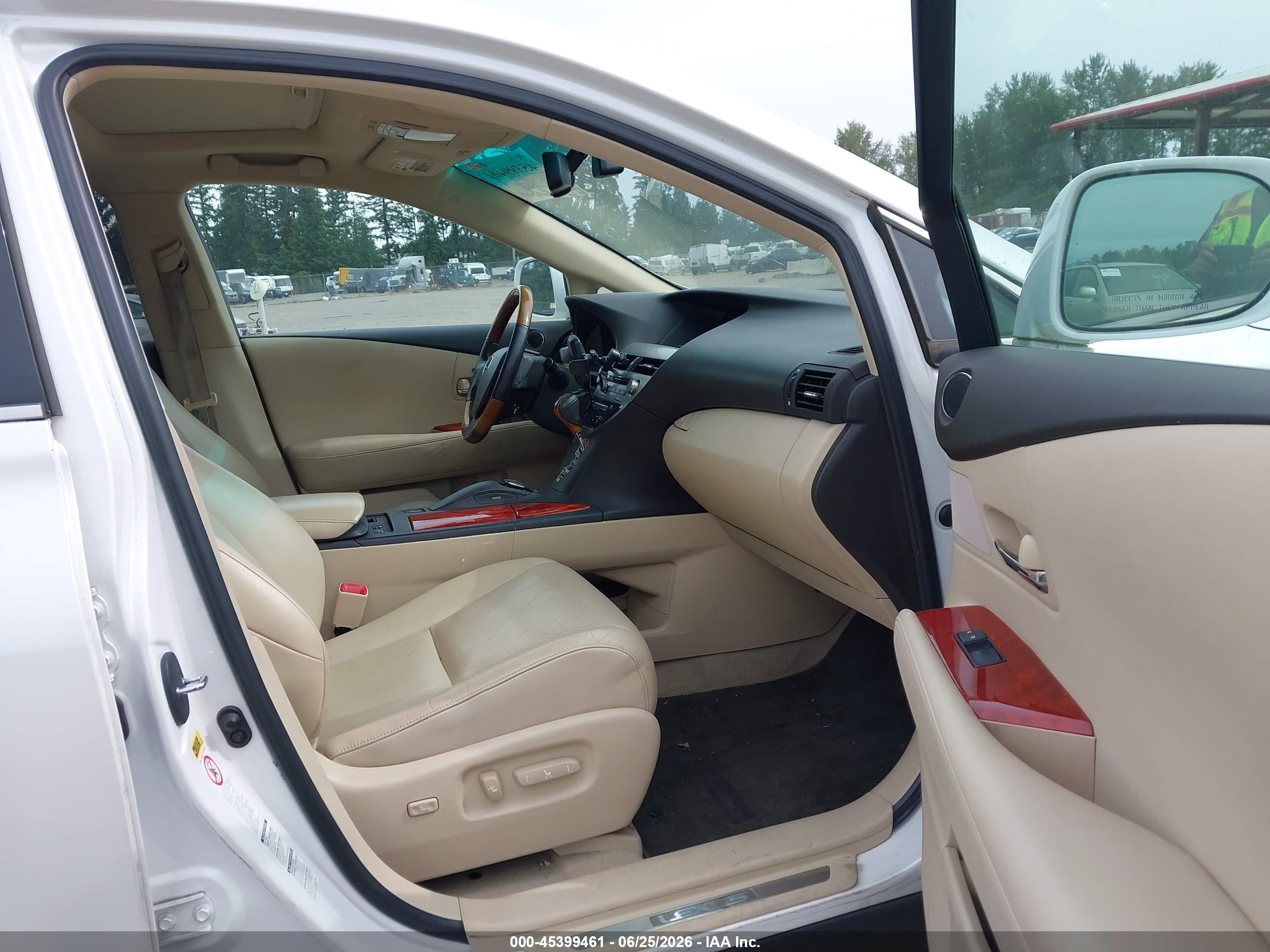 2010 Lexus Rx 350   White vin: 2T2BK1BA5AC015403