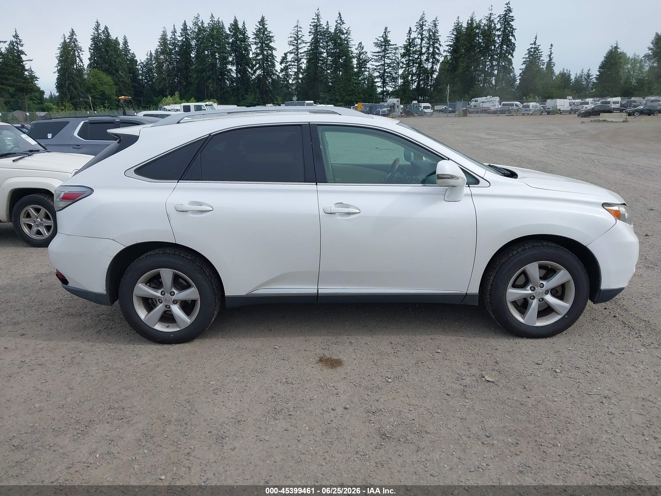 2010 Lexus Rx 350   White vin: 2T2BK1BA5AC015403
