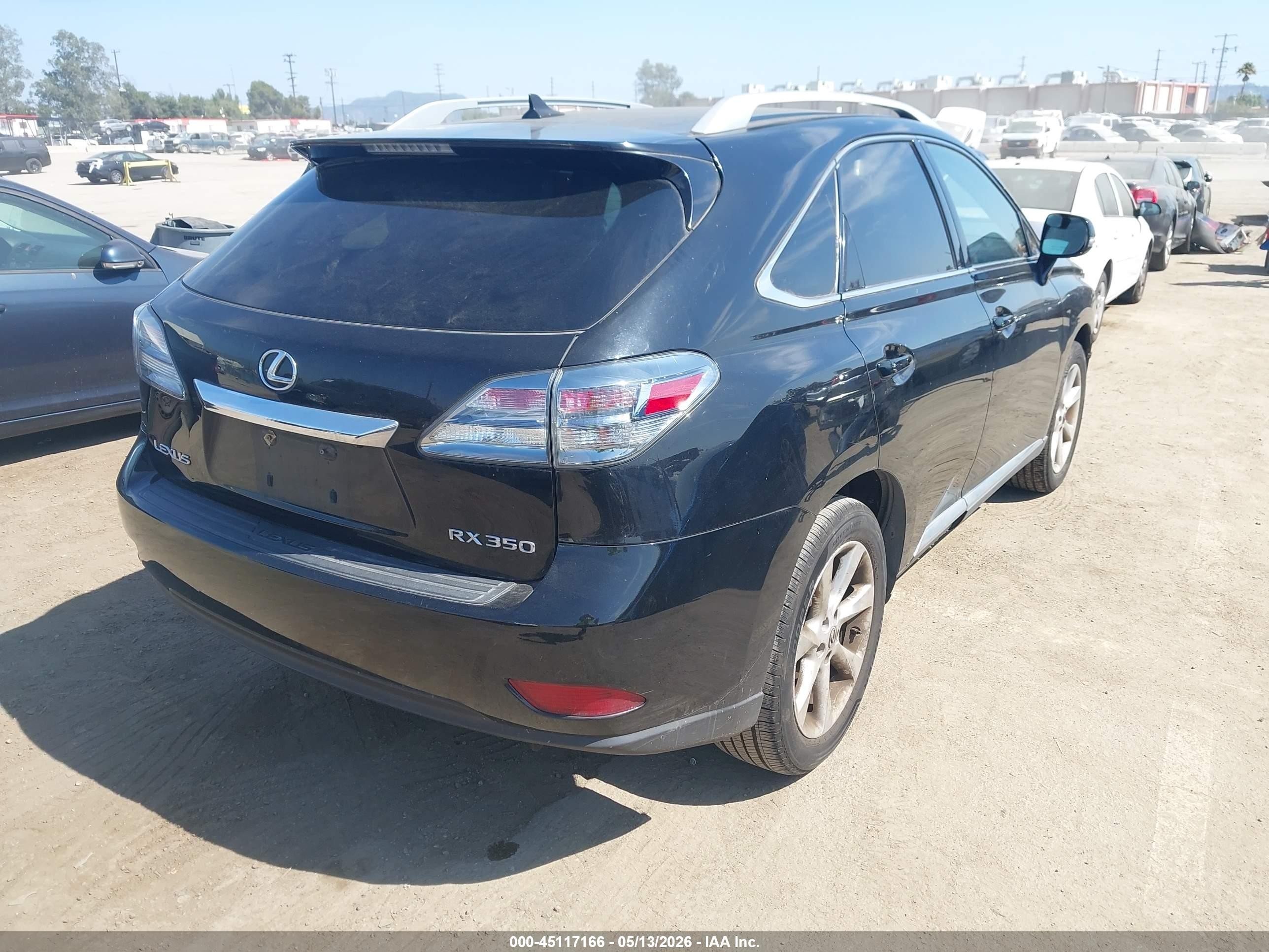 2010 Lexus Rx 350   Black vin: 2T2BK1BA5AC020696