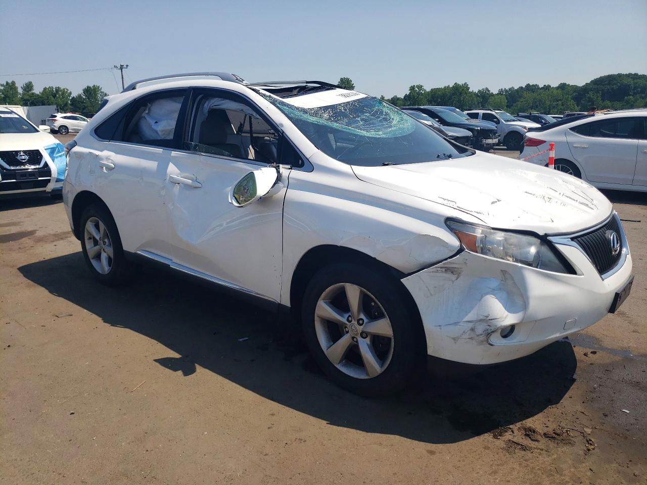 2010 Lexus Rx 350 White vin: 2T2BK1BA5AC023405