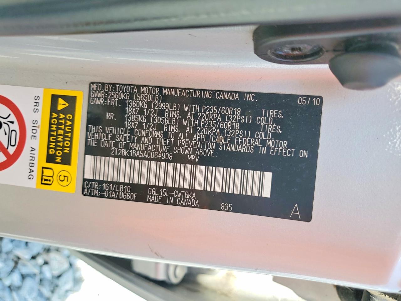2010 Lexus Rx 350 Silver vin: 2T2BK1BA5AC064908
