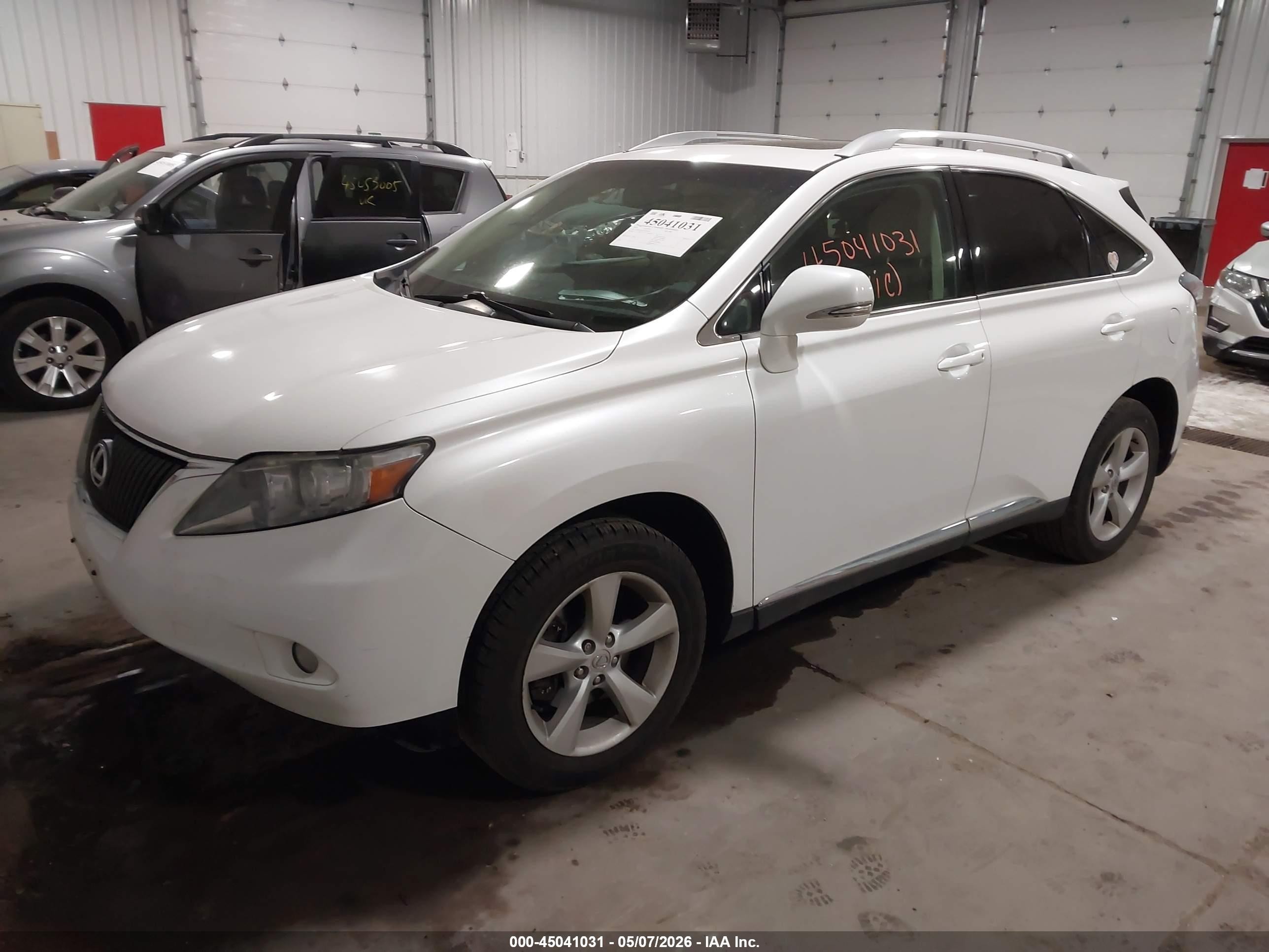2010 Lexus Rx 350   White vin: 2T2BK1BA5AC074256