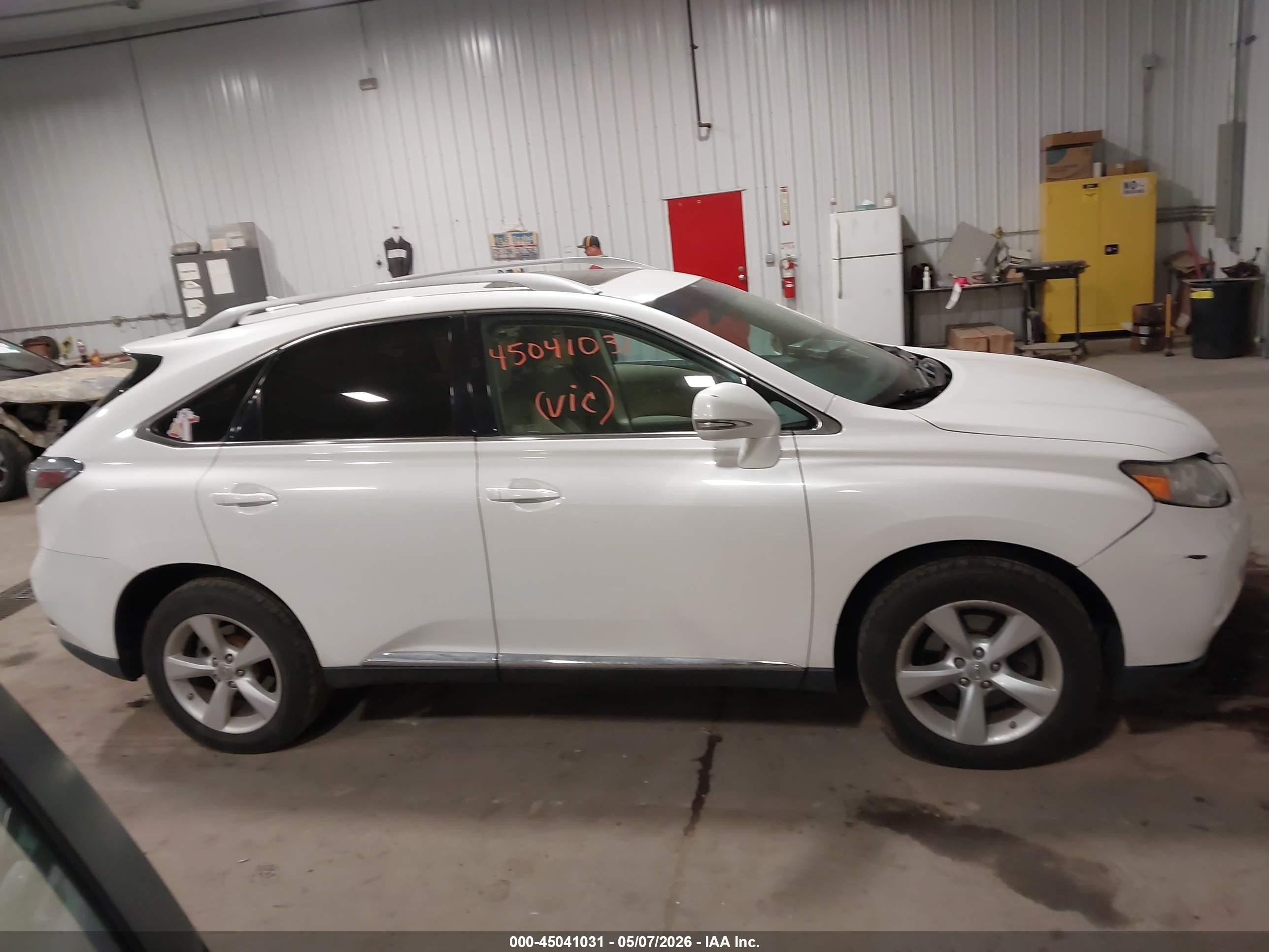 2010 Lexus Rx 350   White vin: 2T2BK1BA5AC074256