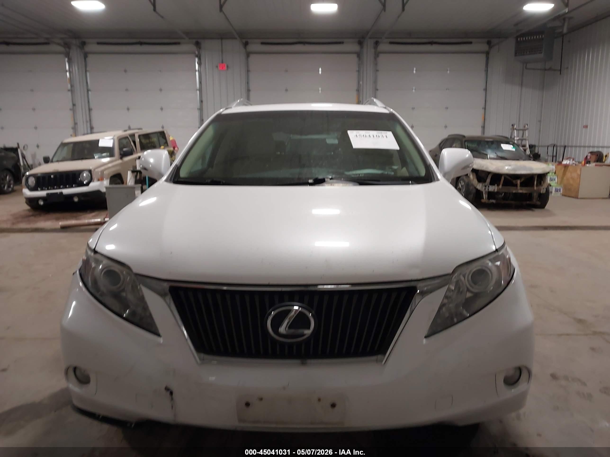 2010 Lexus Rx 350   White vin: 2T2BK1BA5AC074256