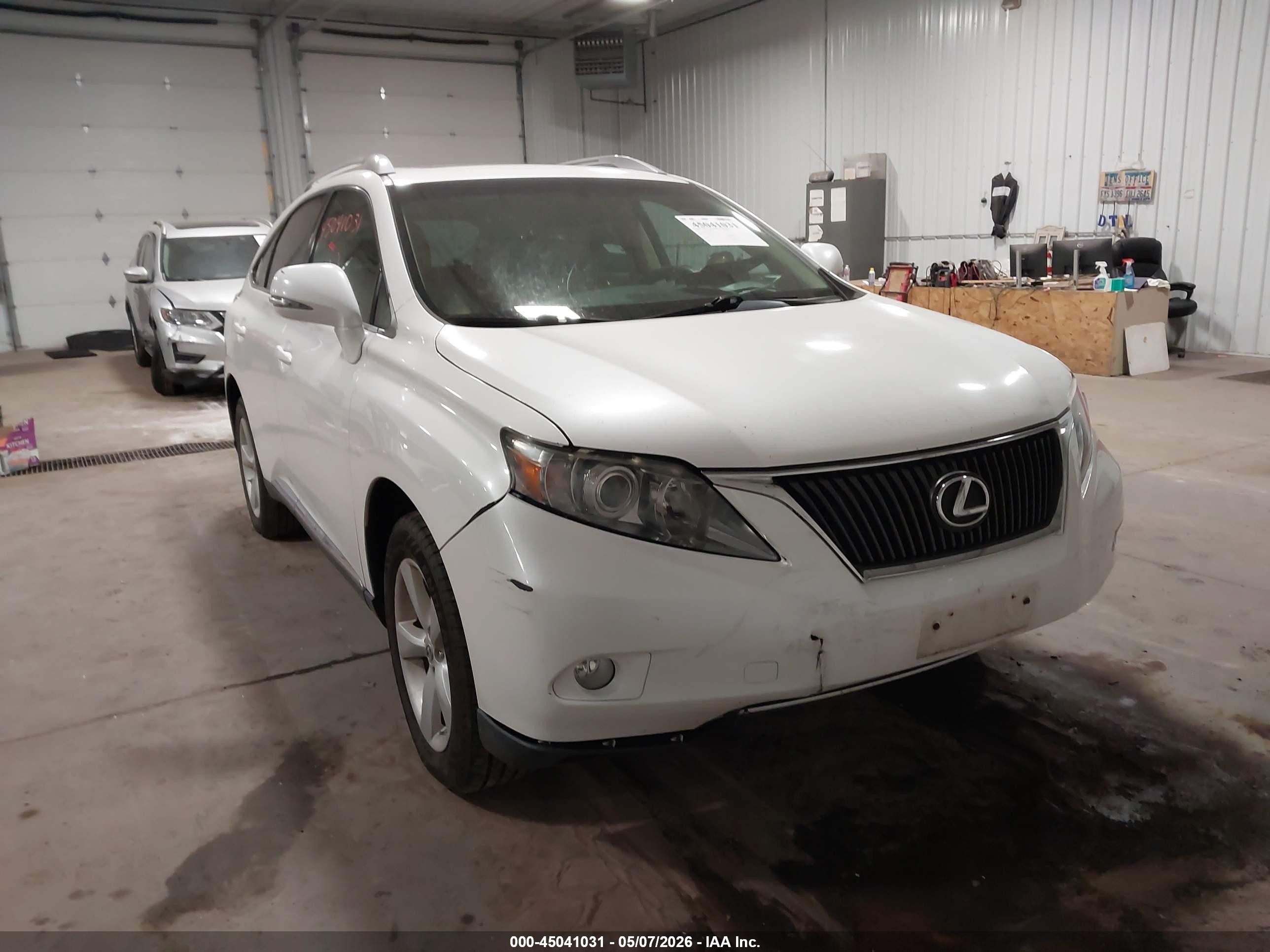2010 Lexus Rx 350   White vin: 2T2BK1BA5AC074256