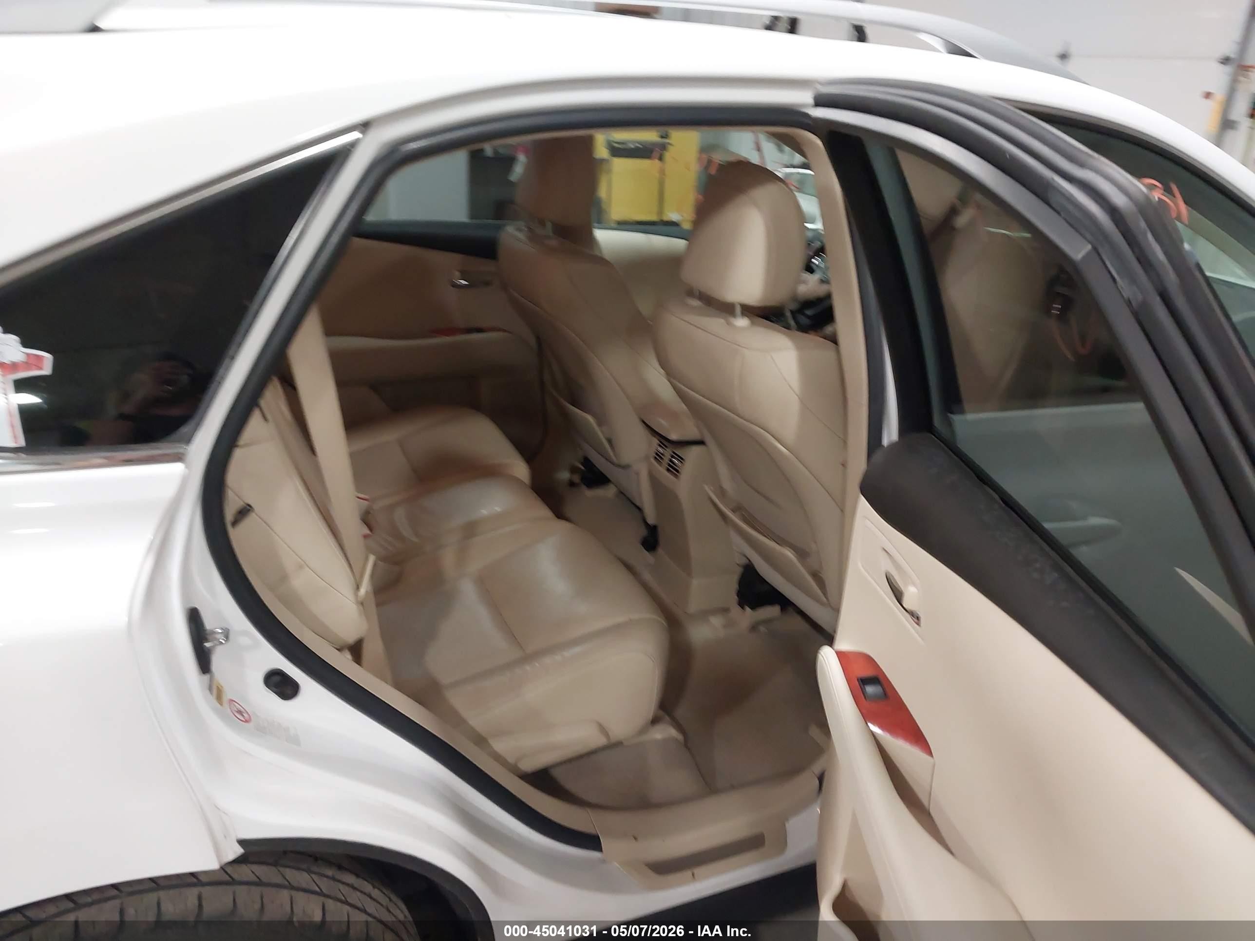 2010 Lexus Rx 350   White vin: 2T2BK1BA5AC074256