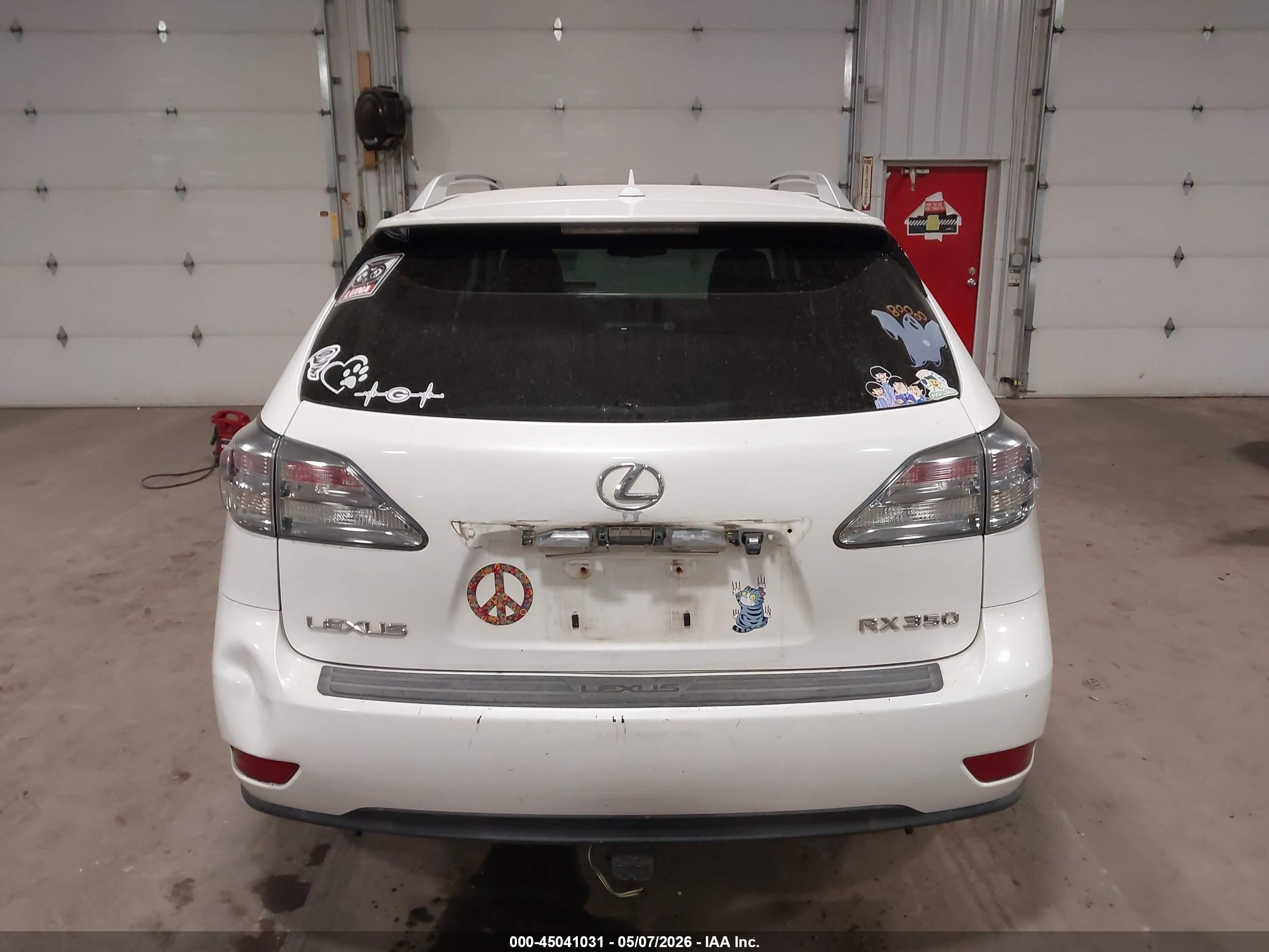 2010 Lexus Rx 350   White vin: 2T2BK1BA5AC074256