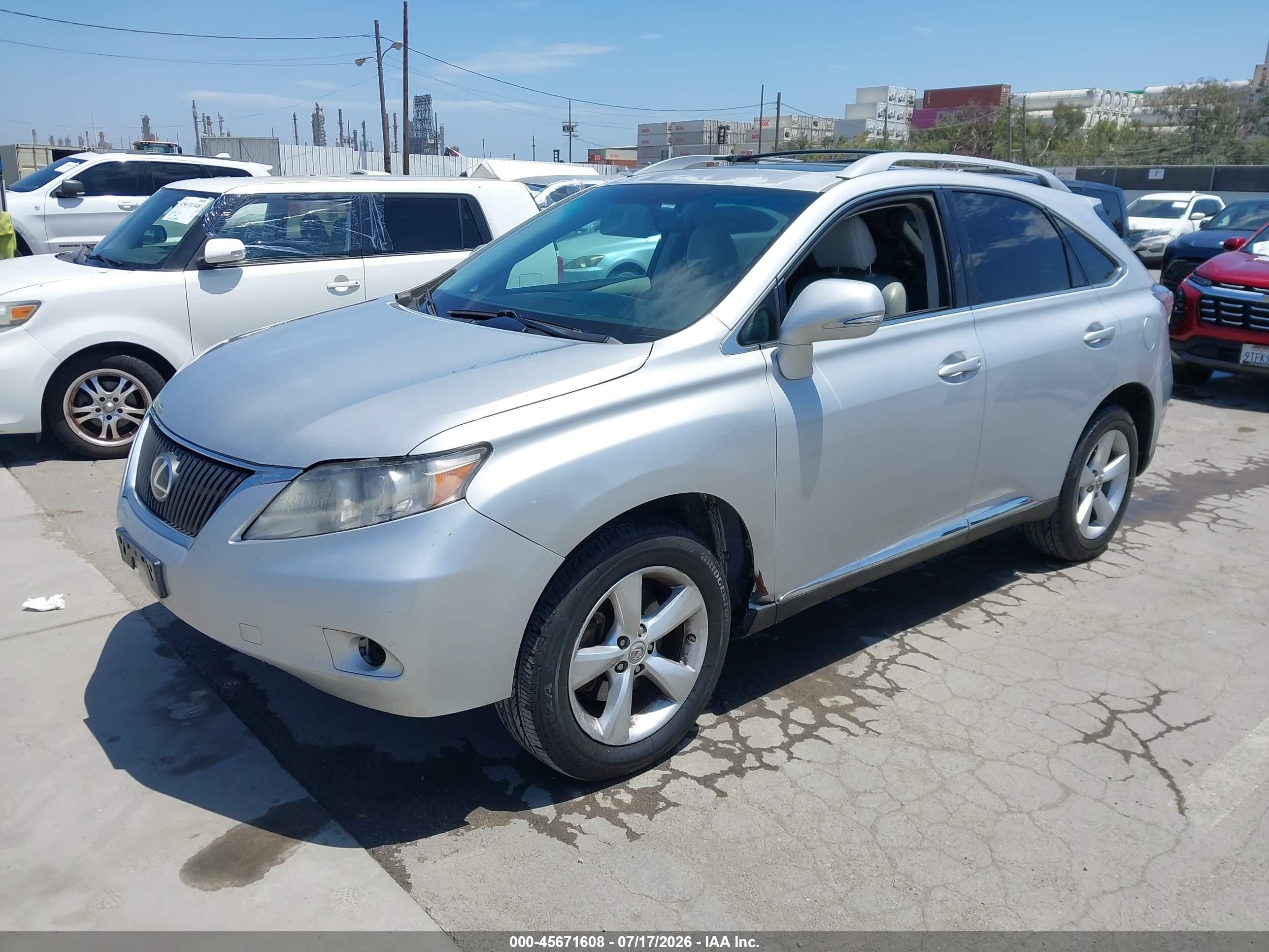 2010 Lexus Rx 350   Silver vin: 2T2BK1BA5AC080056