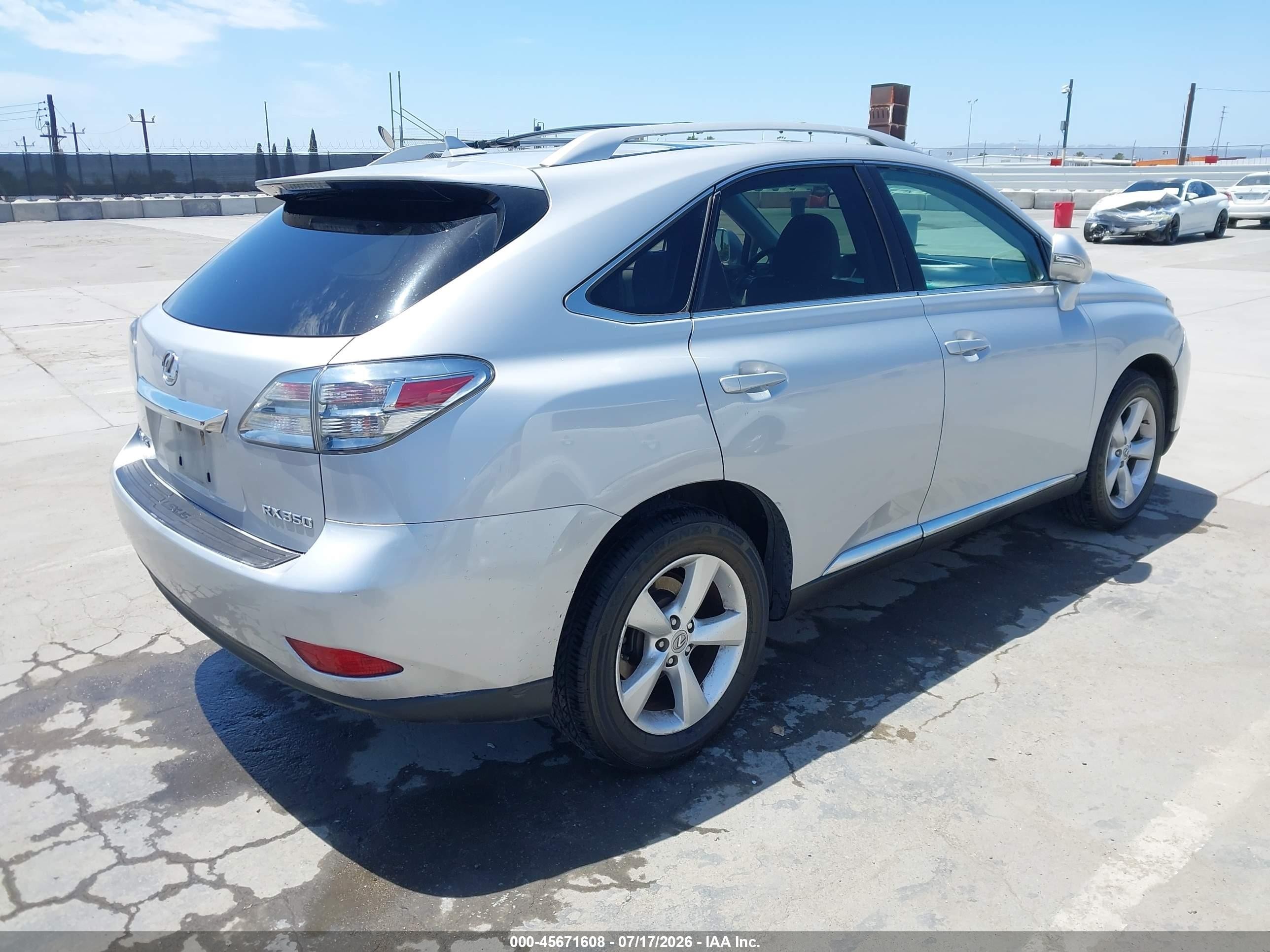 2010 Lexus Rx 350   Silver vin: 2T2BK1BA5AC080056