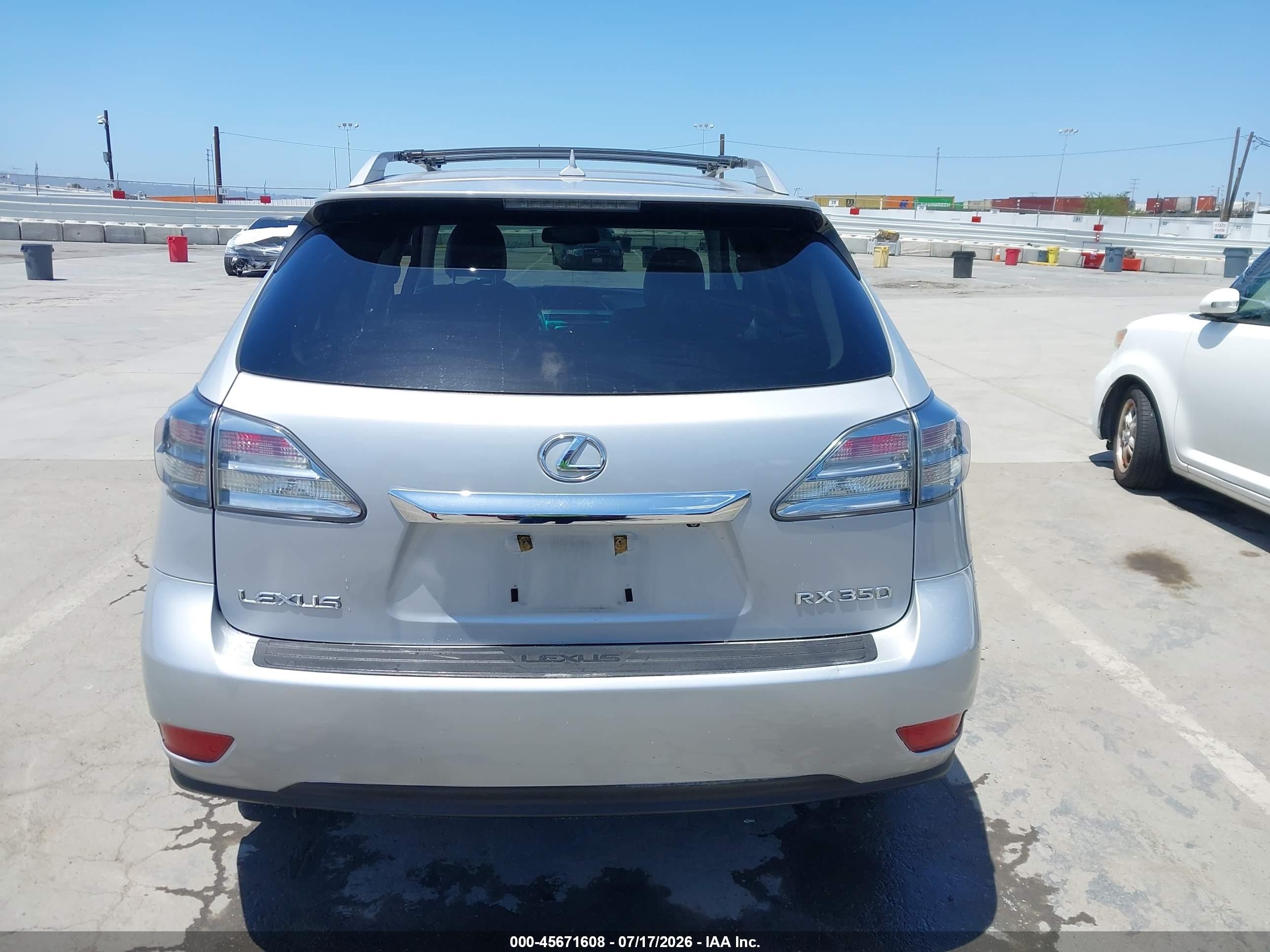 2010 Lexus Rx 350   Silver vin: 2T2BK1BA5AC080056