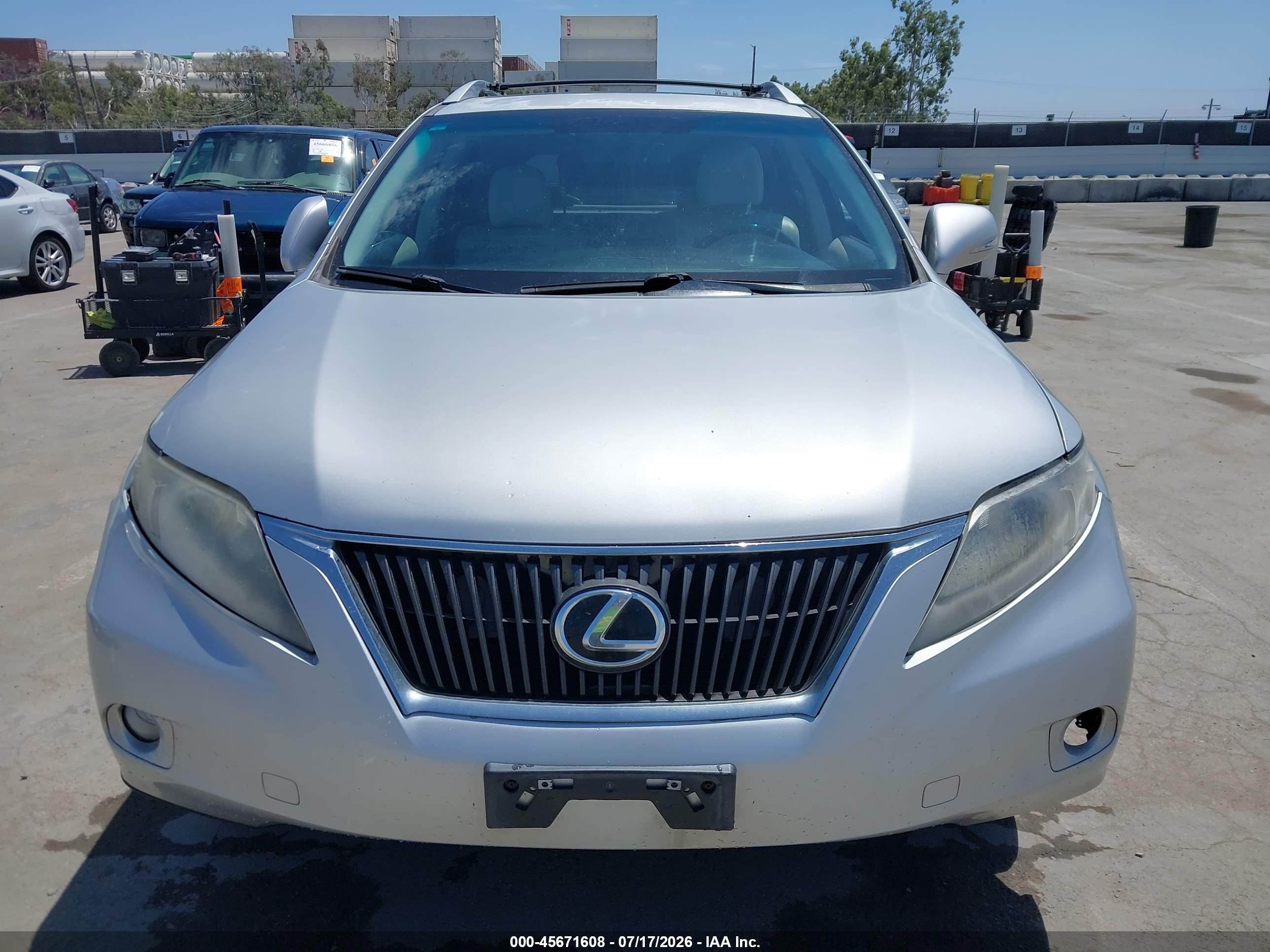 2010 Lexus Rx 350   Silver vin: 2T2BK1BA5AC080056