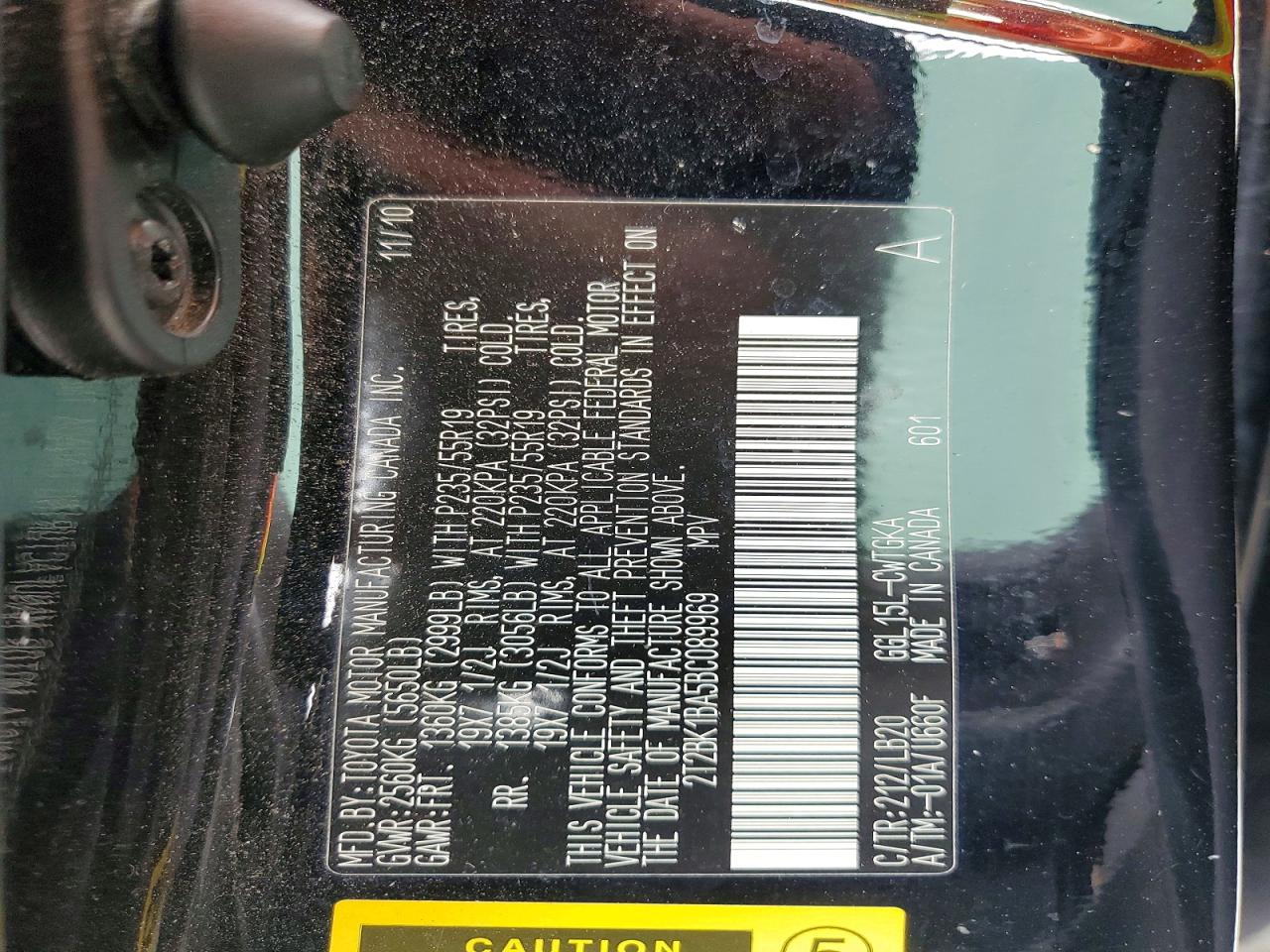 2011 Lexus Rx 350 Black vin: 2T2BK1BA5BC089969