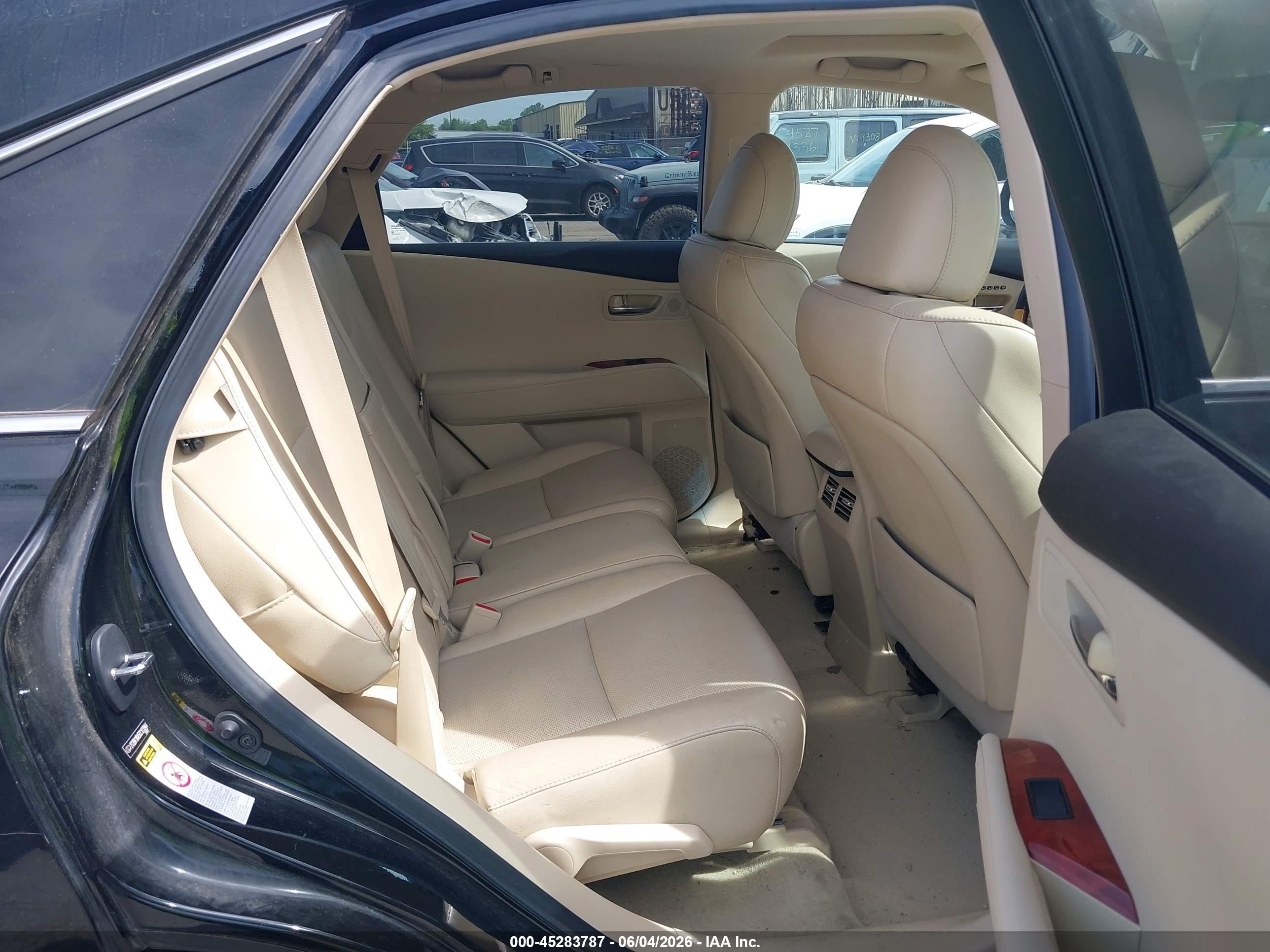 2012 Lexus Rx 350   Black vin: 2T2BK1BA5CC123944