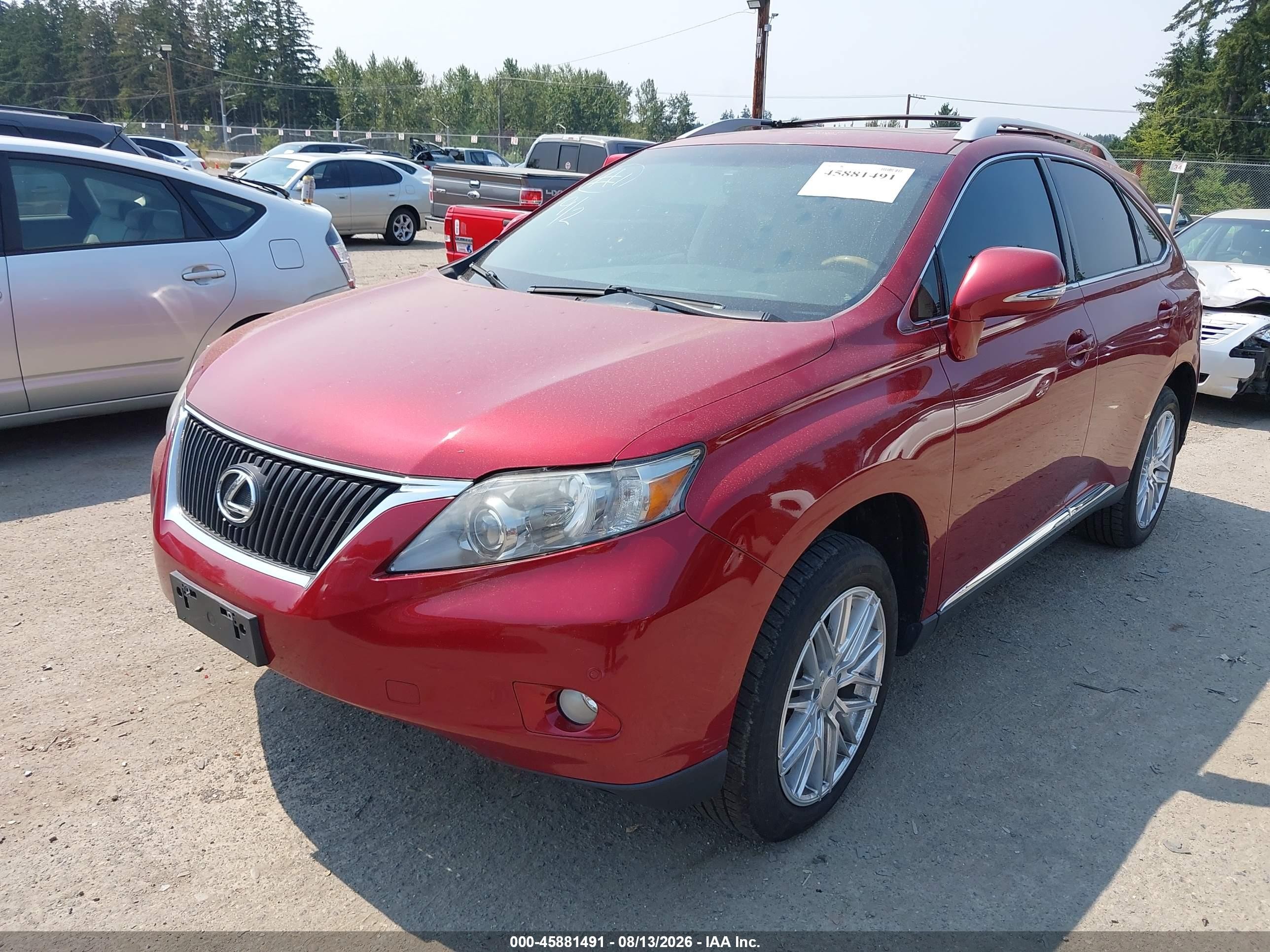 2012 Lexus Rx 350 Red vin: 2T2BK1BA5CC128626
