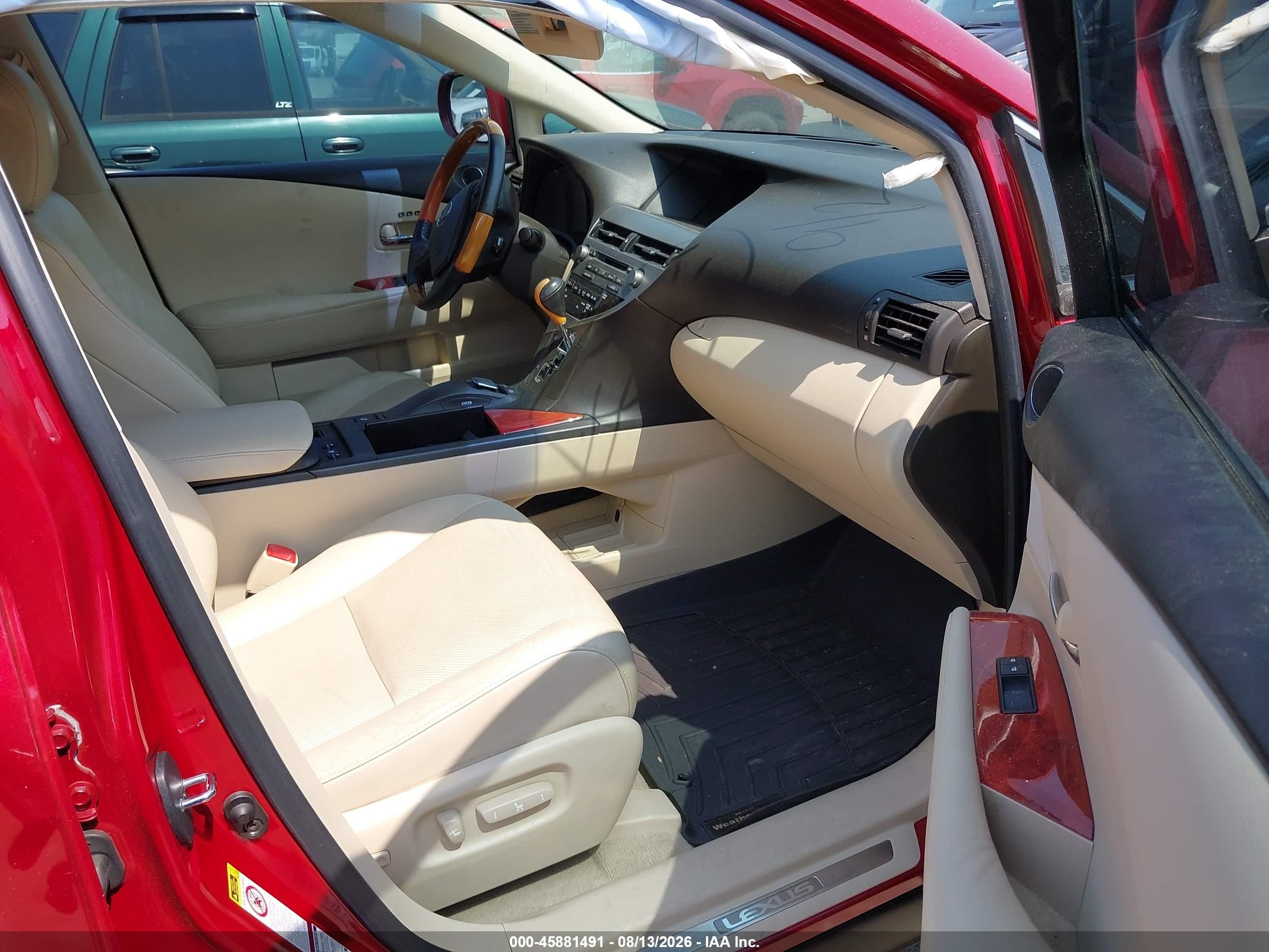 2012 Lexus Rx 350 Red vin: 2T2BK1BA5CC128626