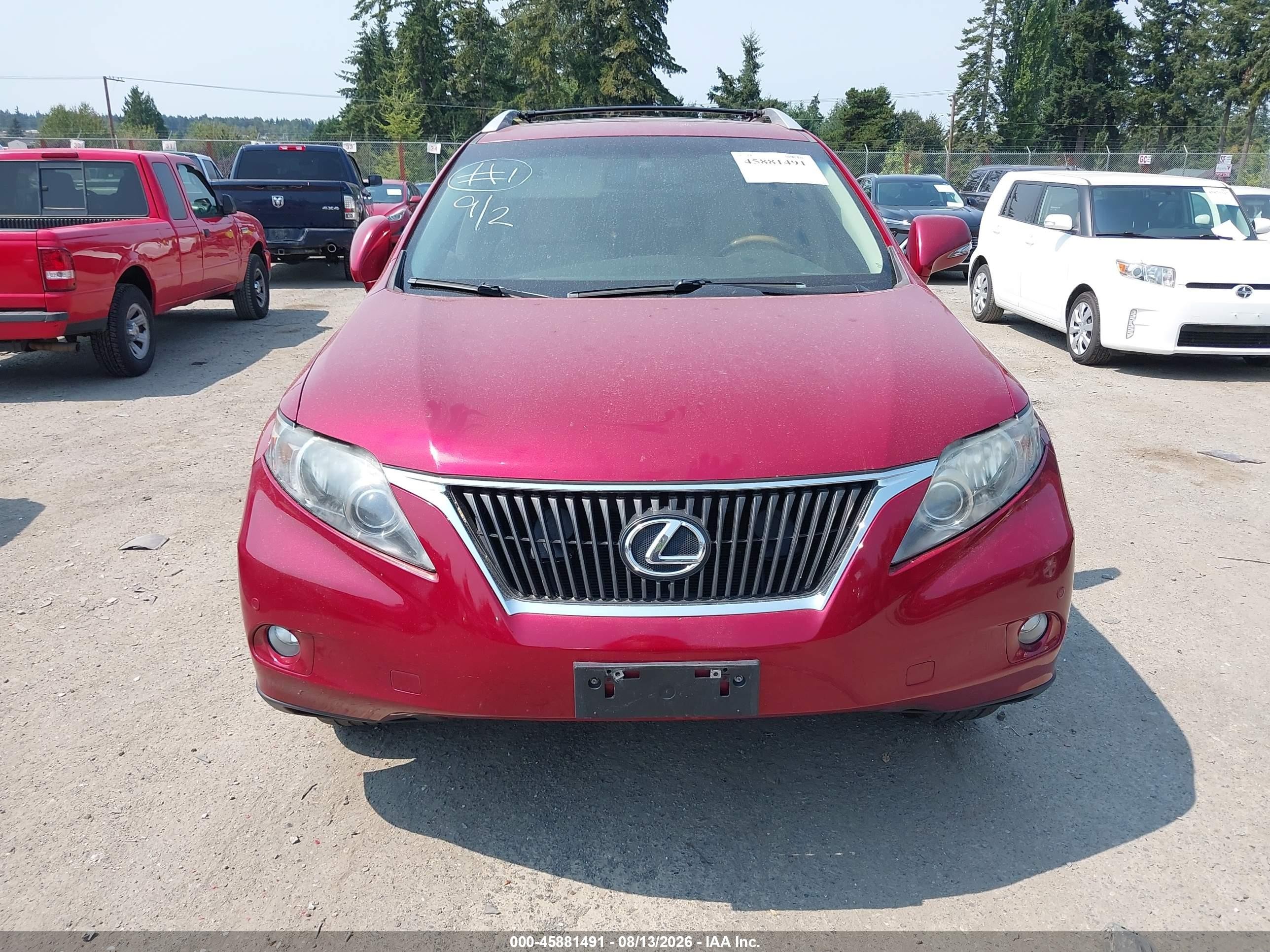 2012 Lexus Rx 350 Red vin: 2T2BK1BA5CC128626