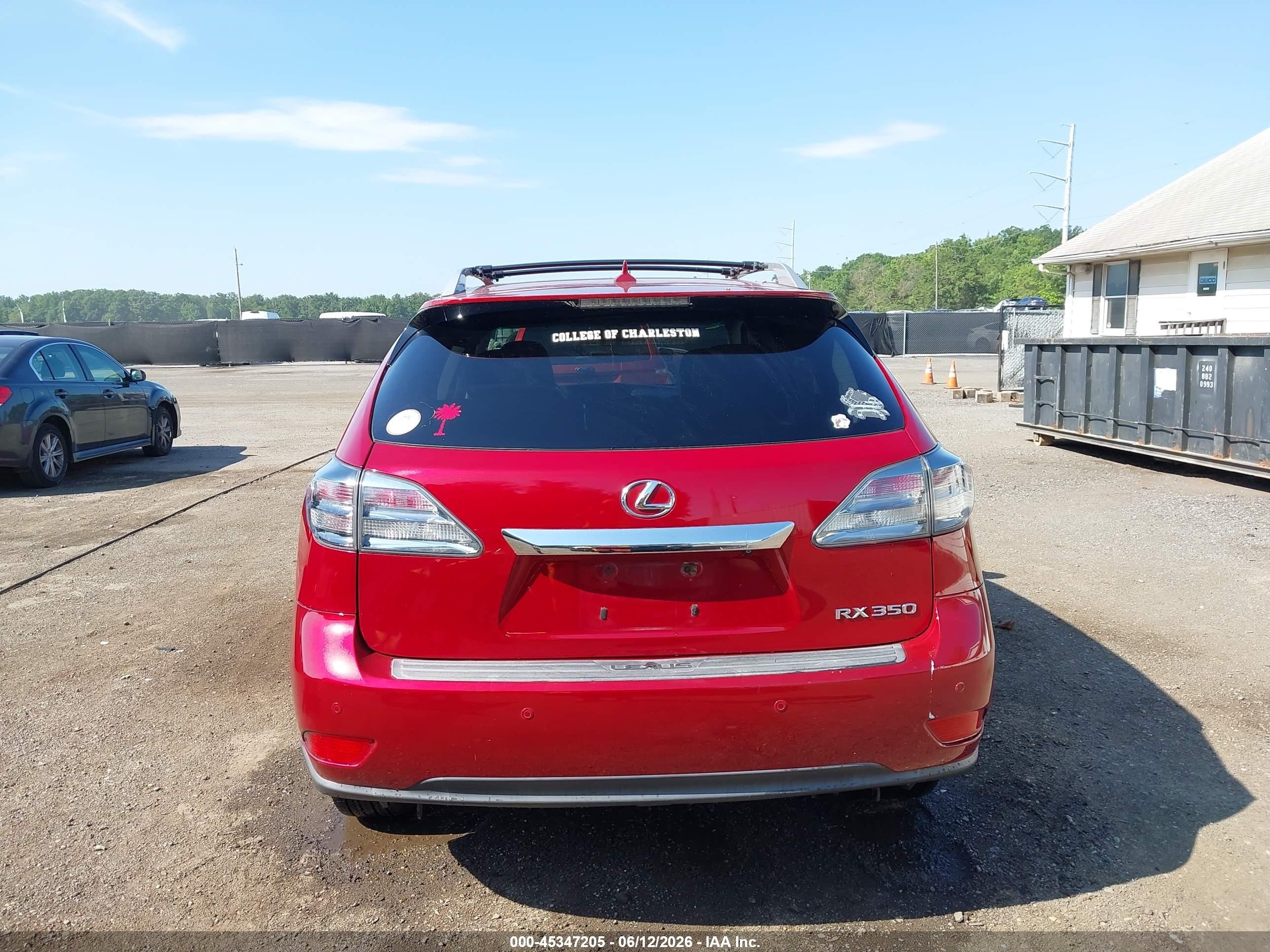 2012 Lexus Rx 350   Red vin: 2T2BK1BA5CC130442